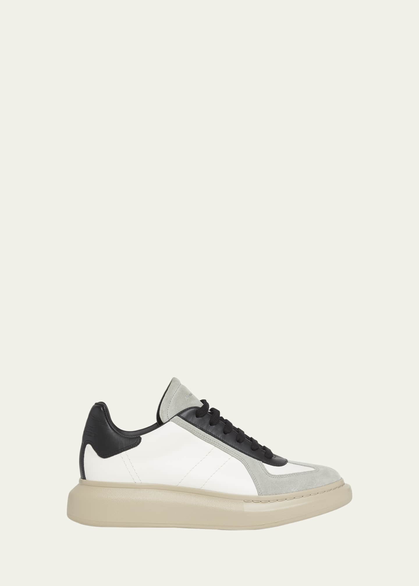 McQueen Men's Retro Trainer Leather and Suede Sneakers Image 1 of 5