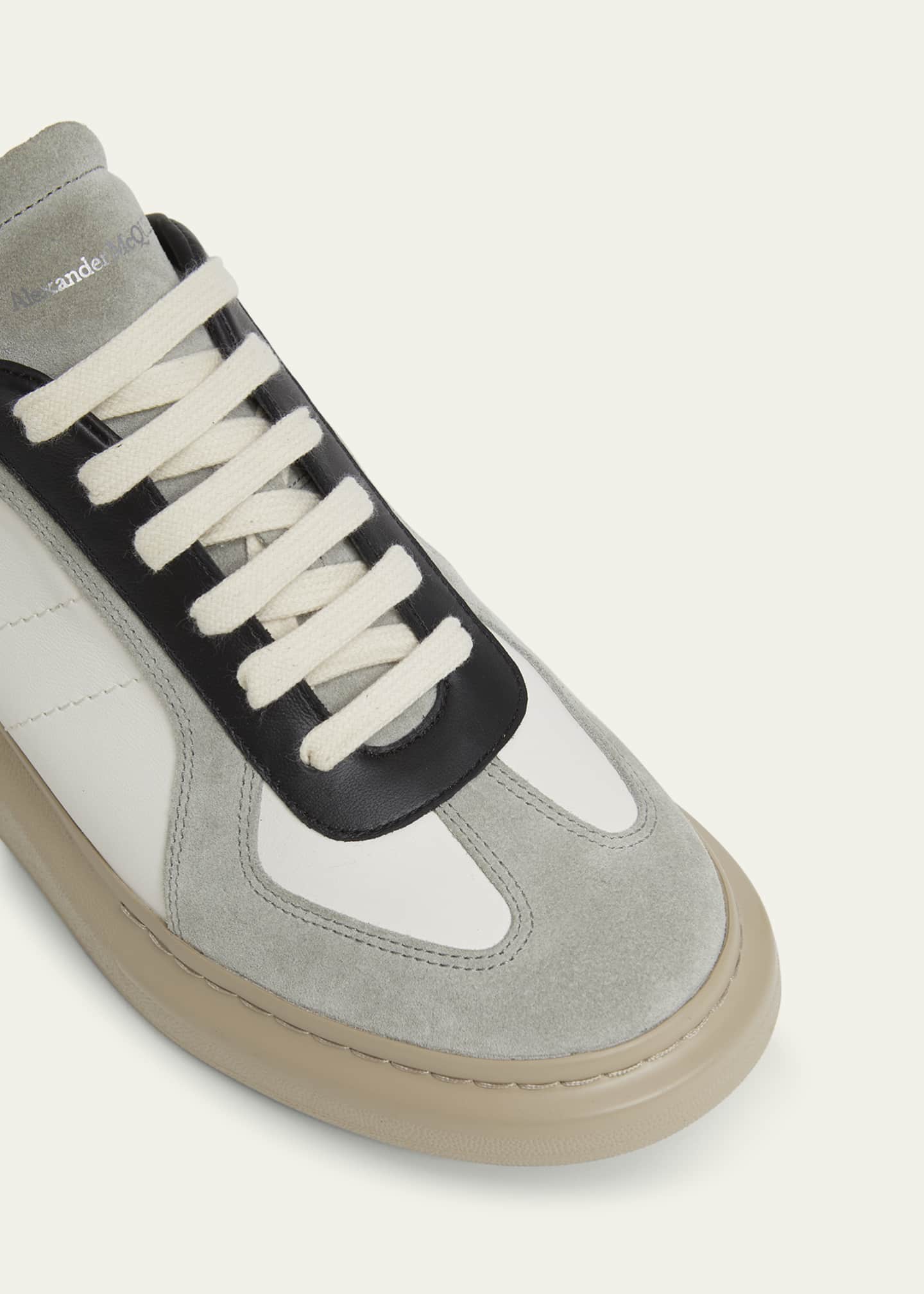 McQueen Men's Retro Trainer Leather and Suede Sneakers Image 5 of 5