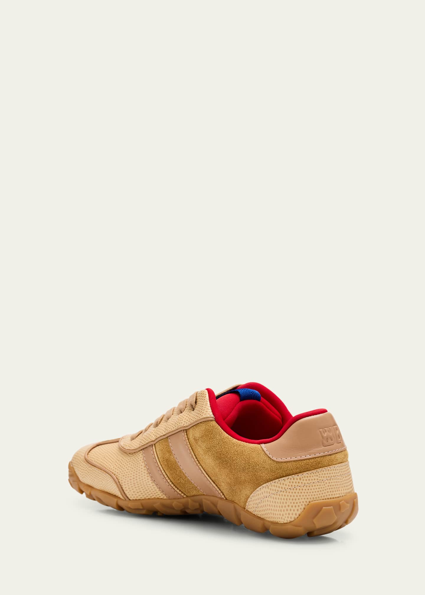 Wales Bonner Mixed Leather Low-Top Sneakers Image 2 of 4