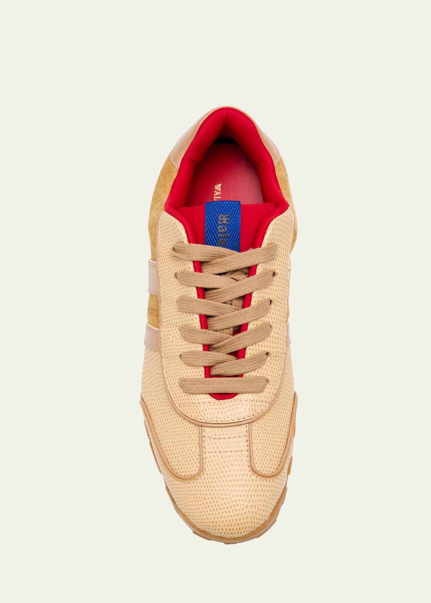Wales Bonner Mixed Leather Low-Top Sneakers Image 4 of 4