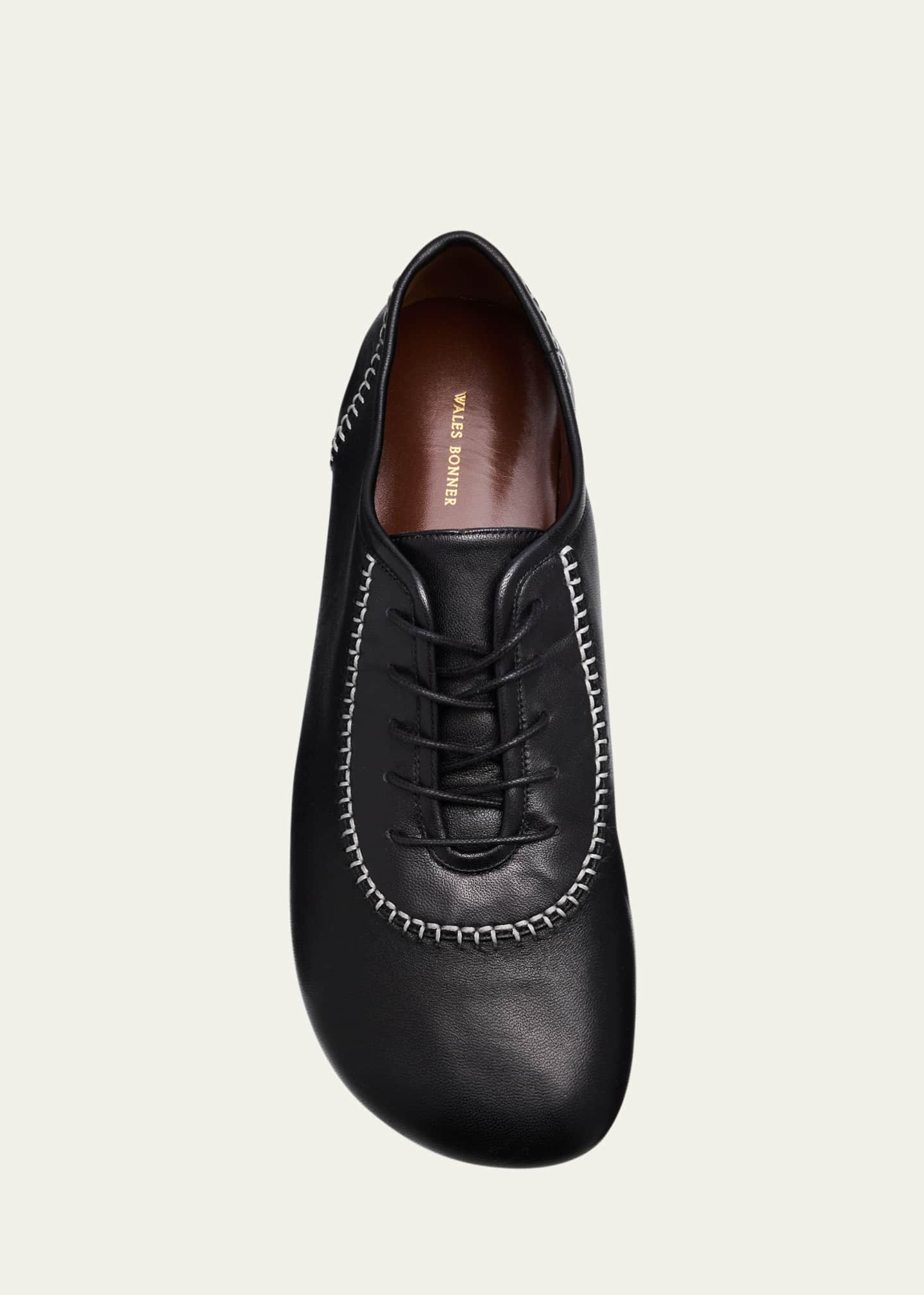 Wales Bonner Lambskin Stitch Lace-Up Loafers Image 4 of 4