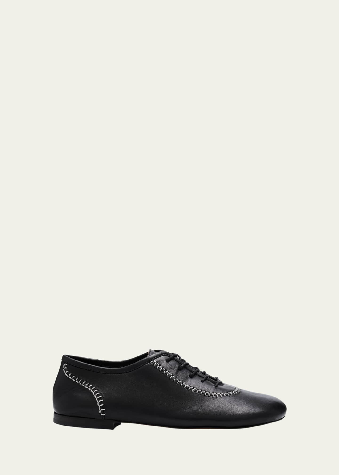 Wales Bonner Lambskin Stitch Lace-Up Loafers Image 1 of 4