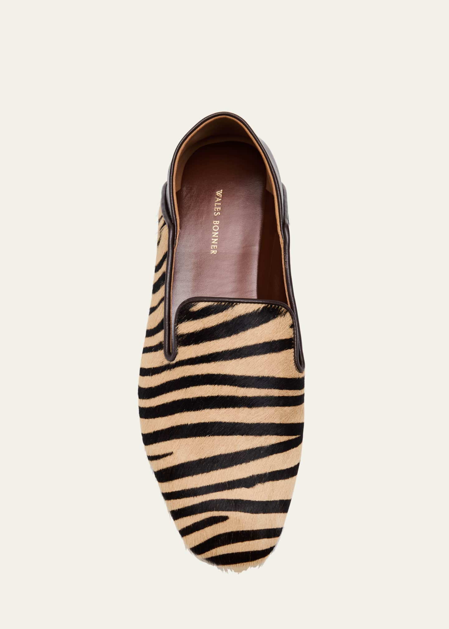 Wales Bonner Animal-Print Calf Hair Slipper Loafers Image 4 of 4