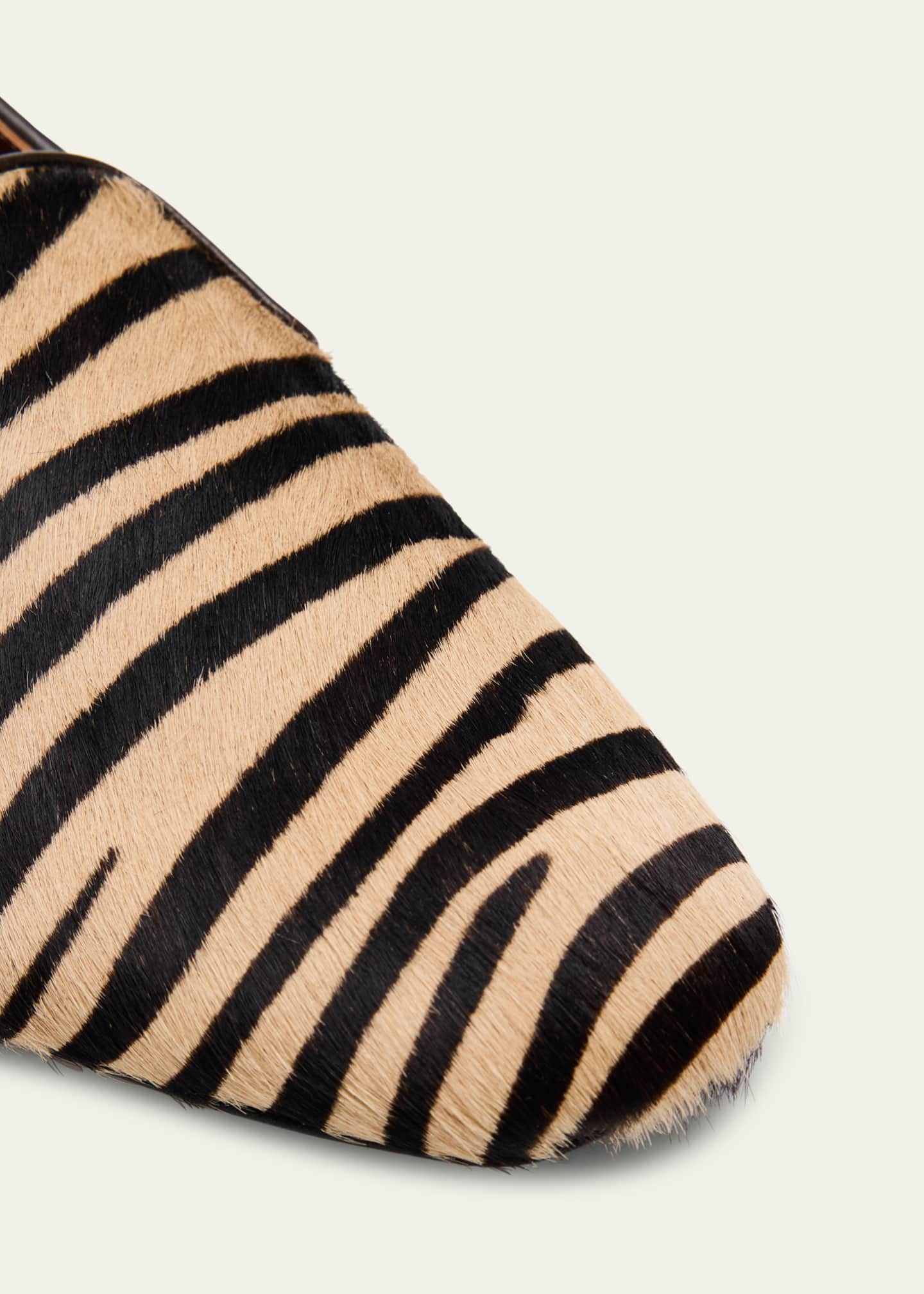 Wales Bonner Animal-Print Calf Hair Slipper Loafers Image 3 of 4