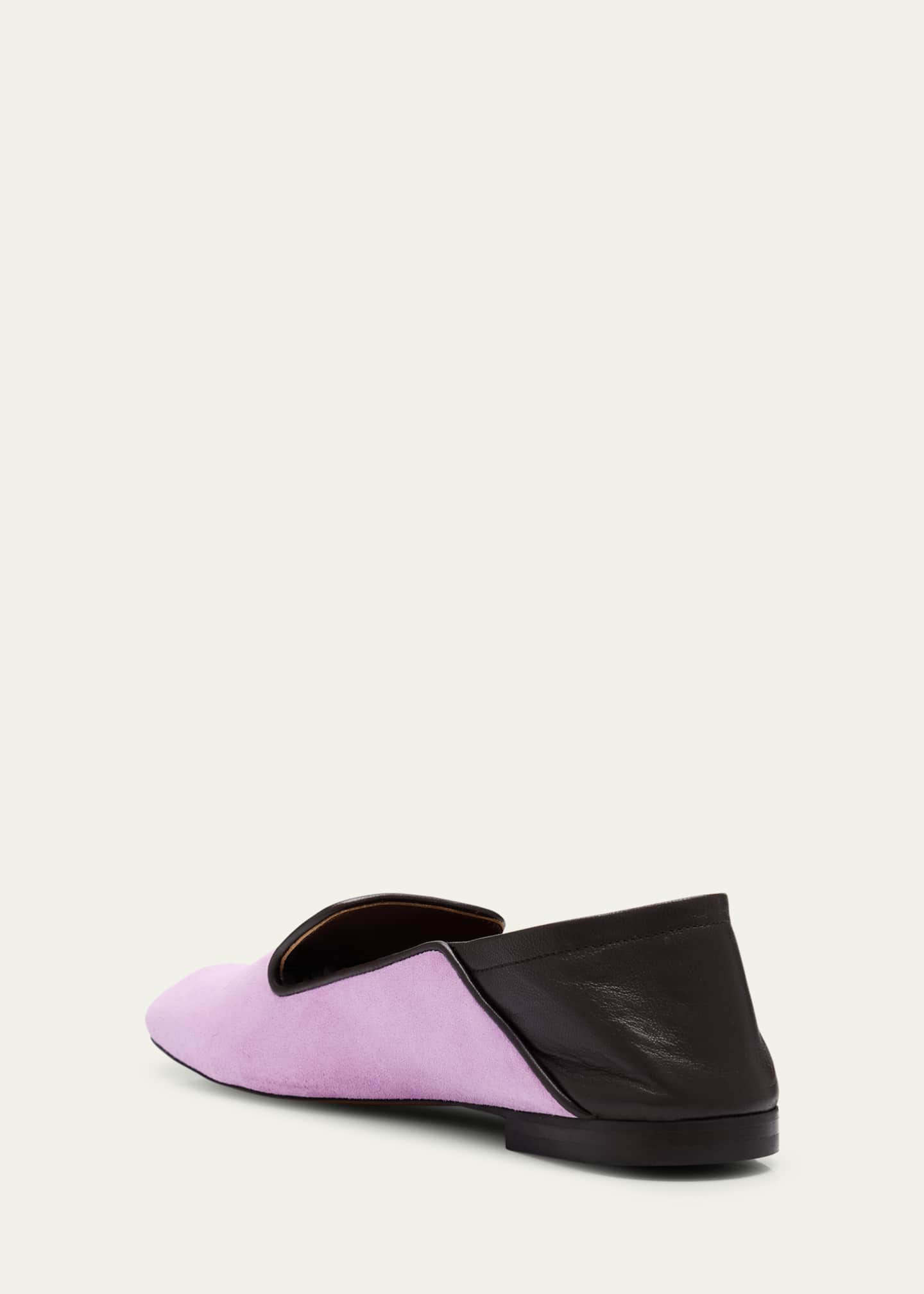 Wales Bonner Bicolor Mixed Leather Slip-On Loafers Image 2 of 4