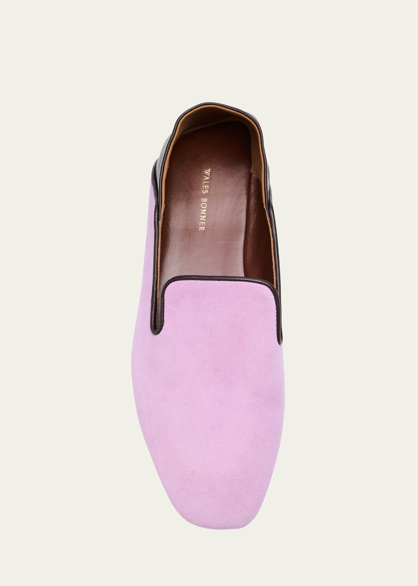 Wales Bonner Bicolor Mixed Leather Slip-On Loafers Image 4 of 4