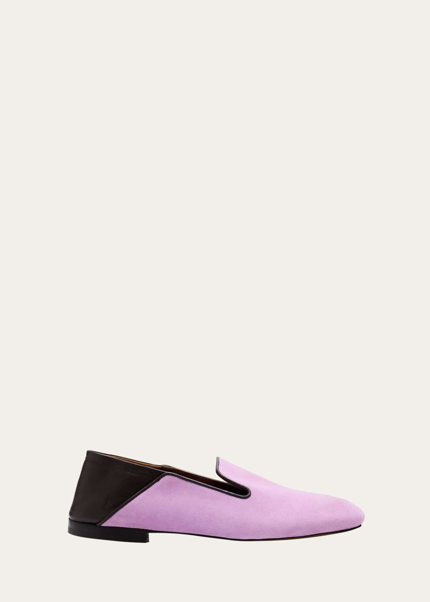 Wales Bonner Bicolor Mixed Leather Slip-On Loafers Image 1 of 4