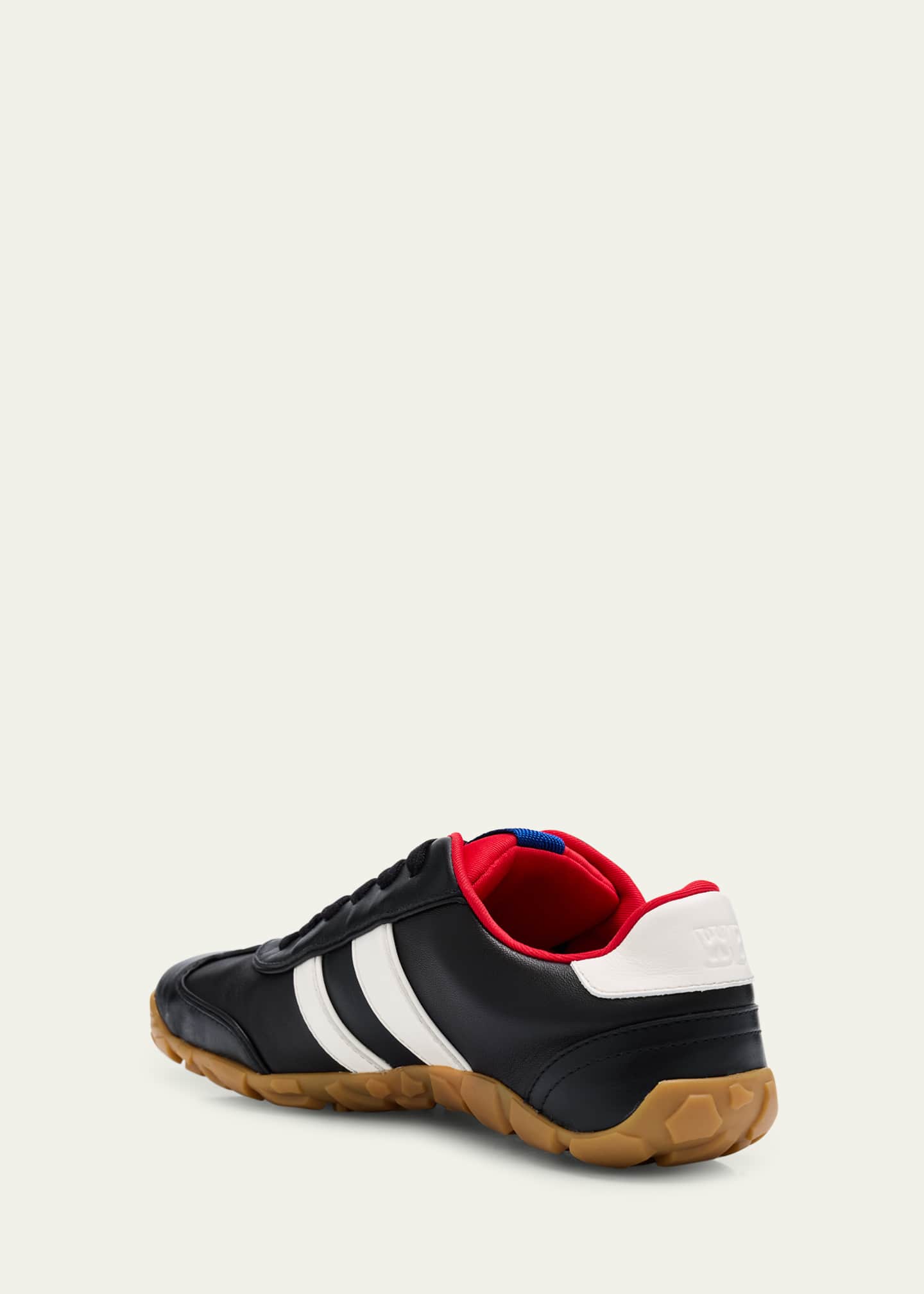 Wales Bonner Bicolor Leather Lace-Up Sneakers Image 2 of 4