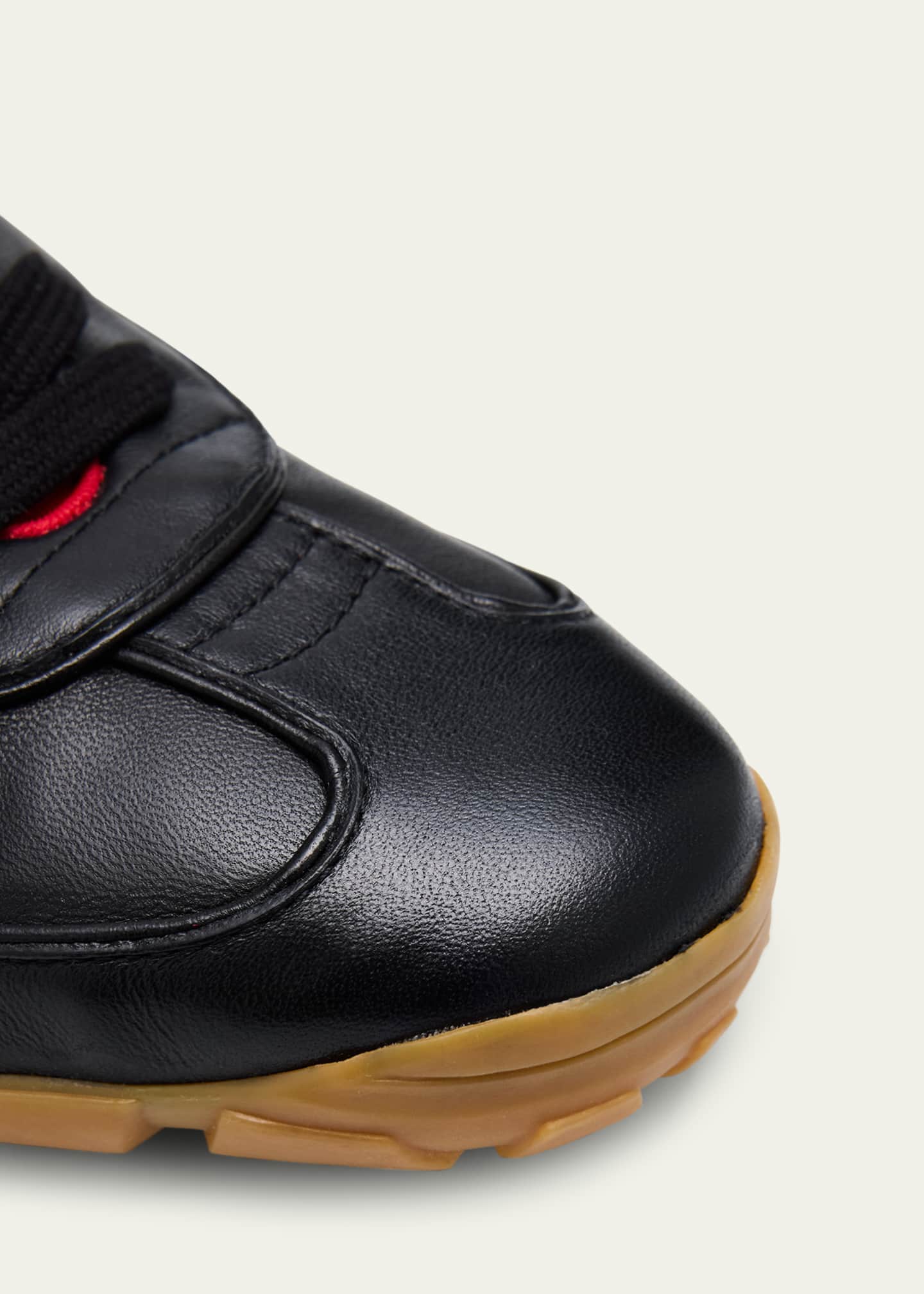 Wales Bonner Bicolor Leather Lace-Up Sneakers Image 3 of 4