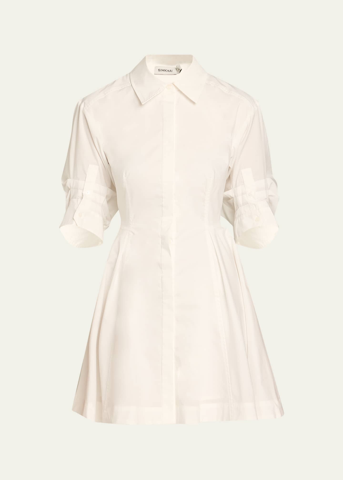 SIMKHAI Jazzie Short-Sleeve Mini Dress Image 1 of 5