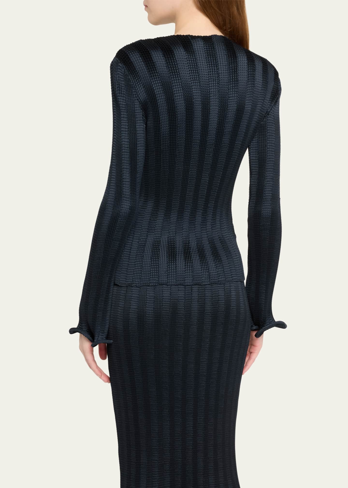 SIMKHAI Carys Textured Long-Sleeve Top Image 3 of 4