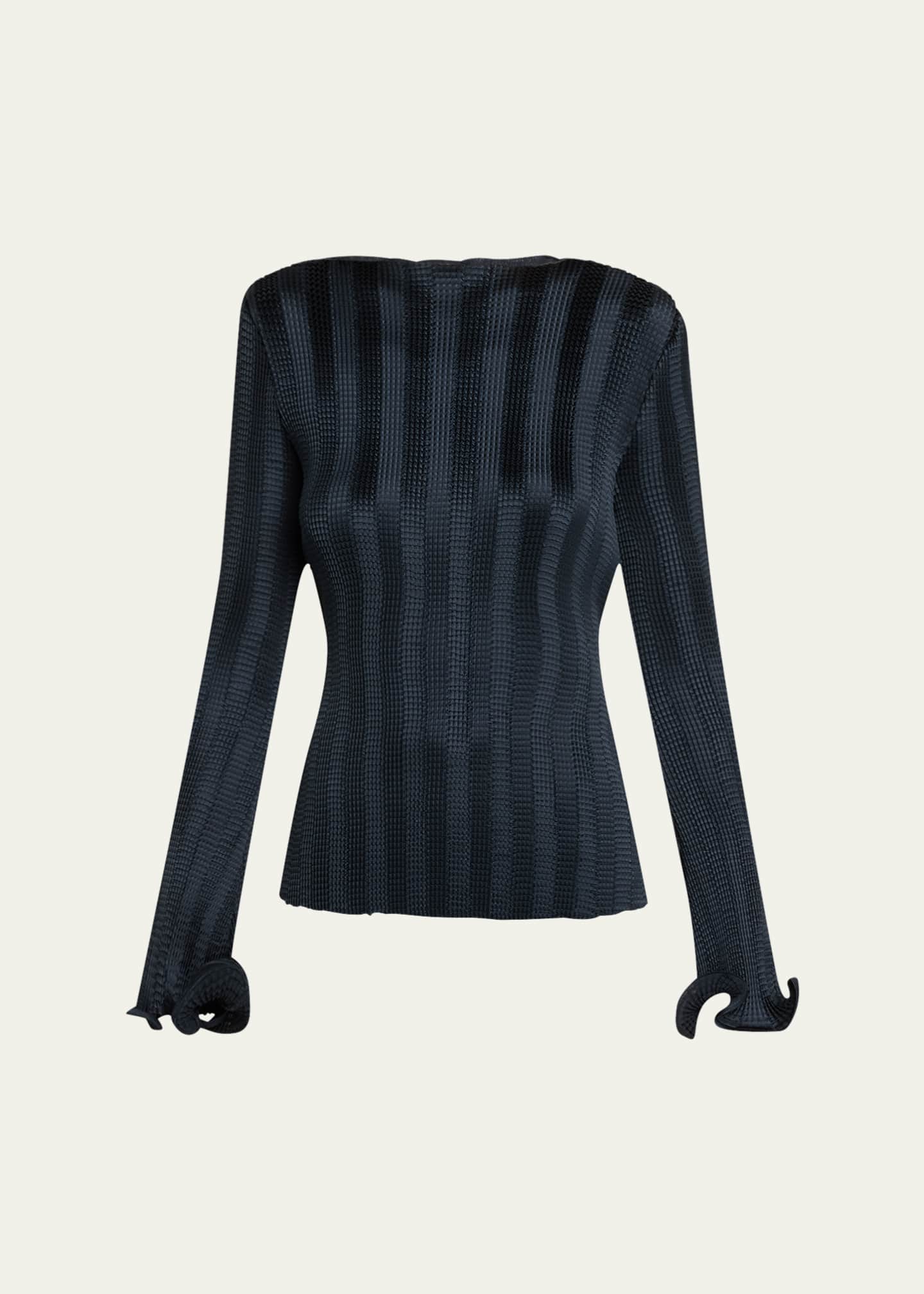 SIMKHAI Carys Textured Long-Sleeve Top Image 1 of 4