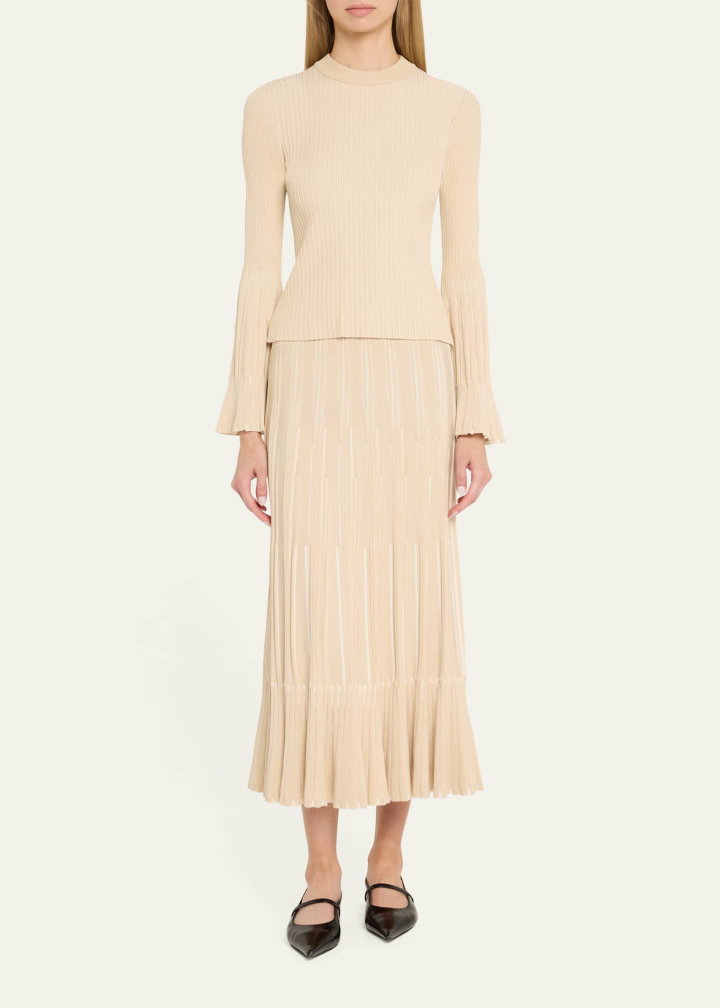 SIMKHAI Emerie Midi Skirt Image 2 of 5