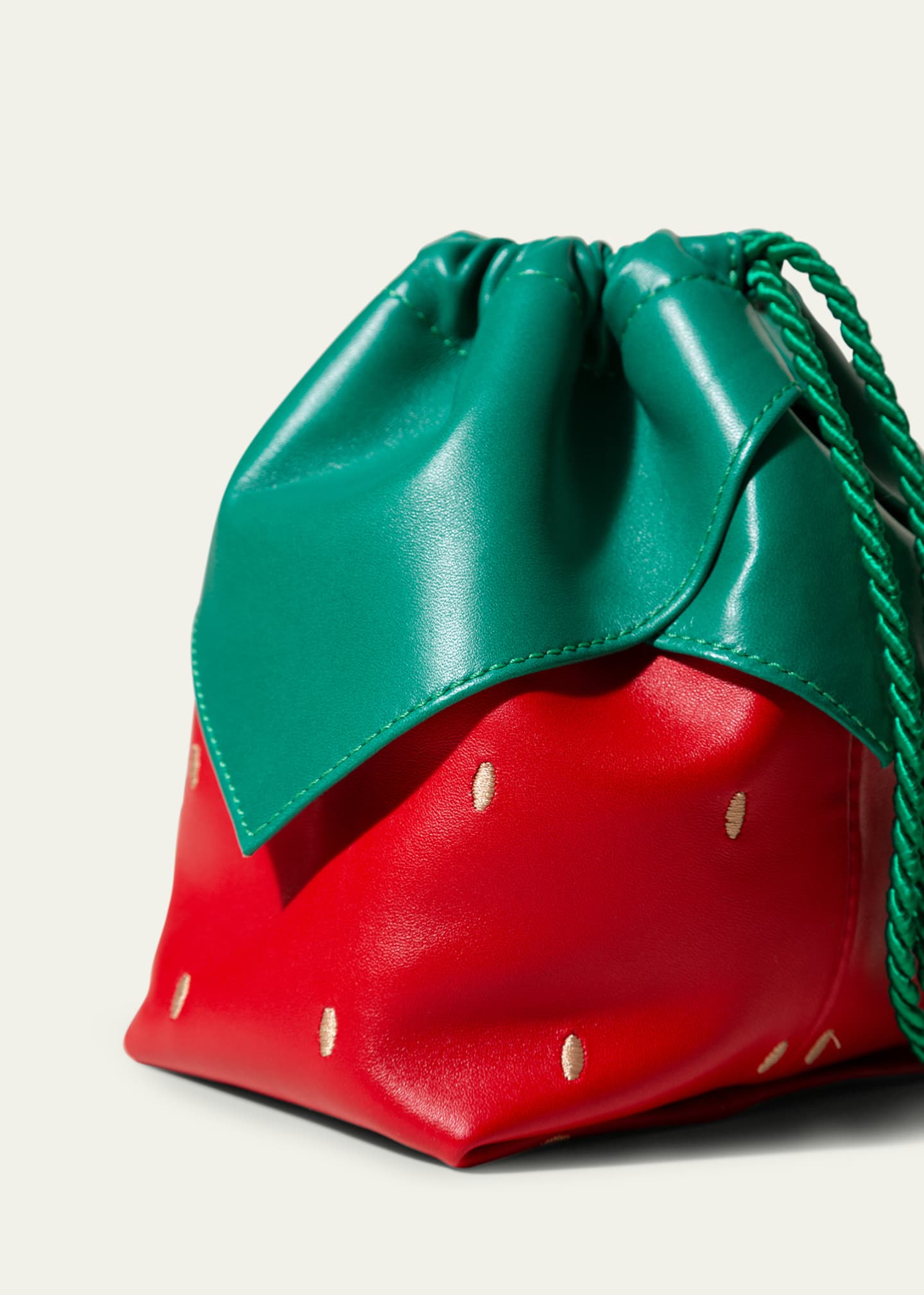 HEREU Duixa Strawberry Leather Top-Handle Bag Image 4 of 4