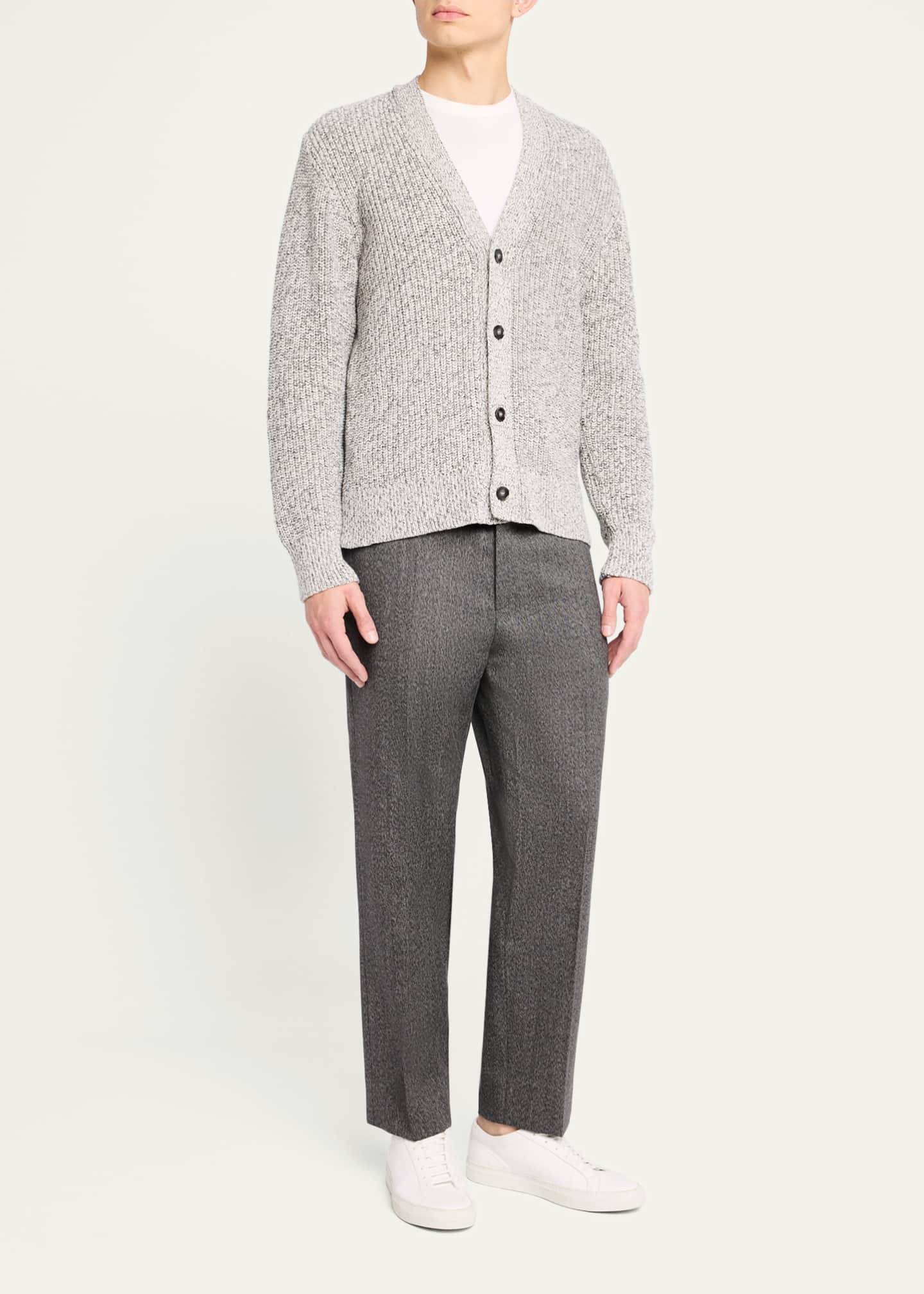 Officine Generale Men's Miles Heathered Cardigan Image 2 of 5