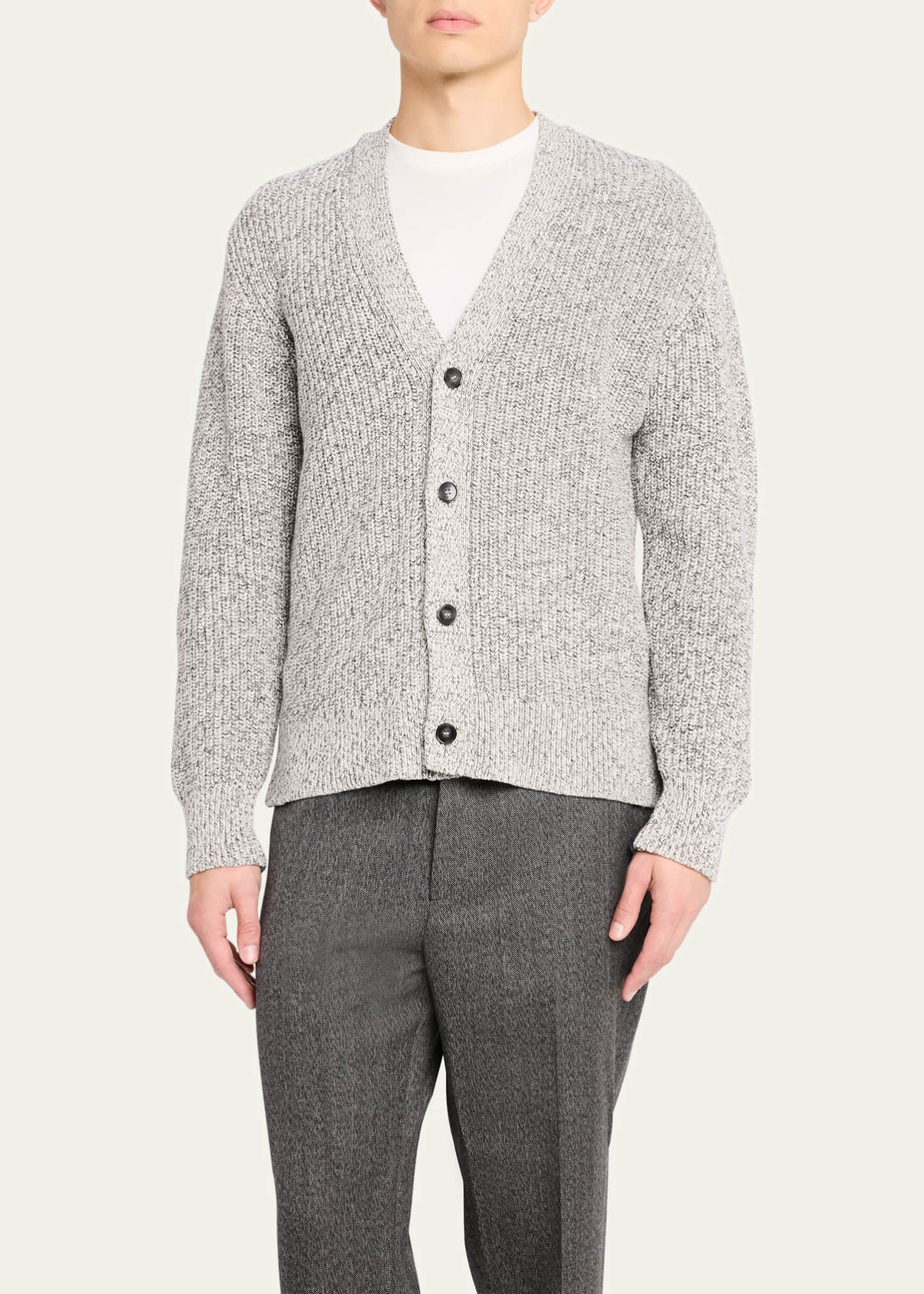 Officine Generale Men's Miles Heathered Cardigan Image 4 of 5