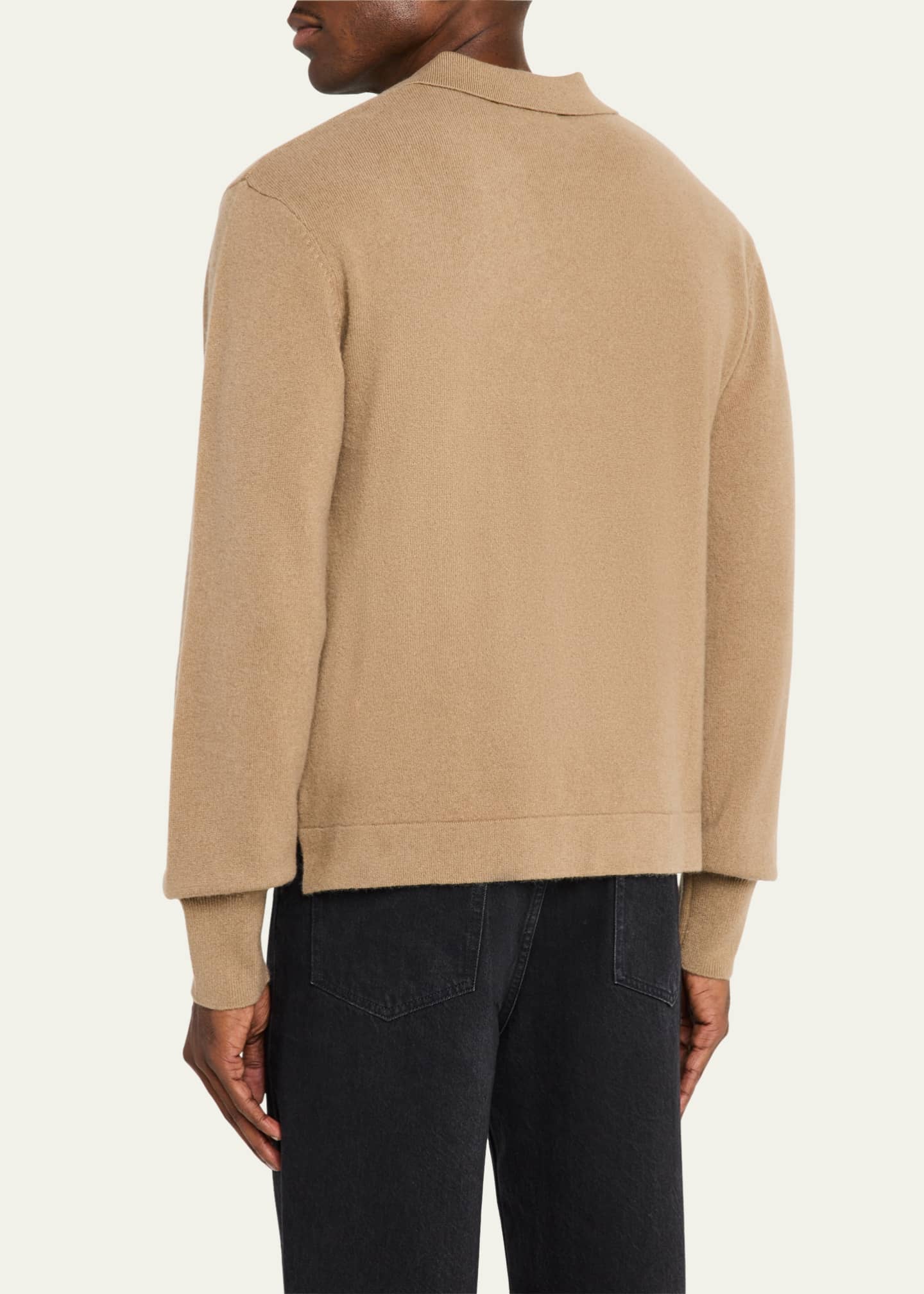 Men's Simone Cashmere Polo Sweater - Thumbnail 3