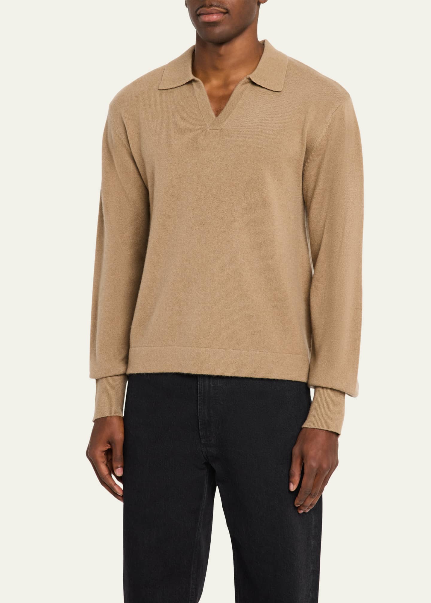 Men's Simone Cashmere Polo Sweater - Thumbnail 4