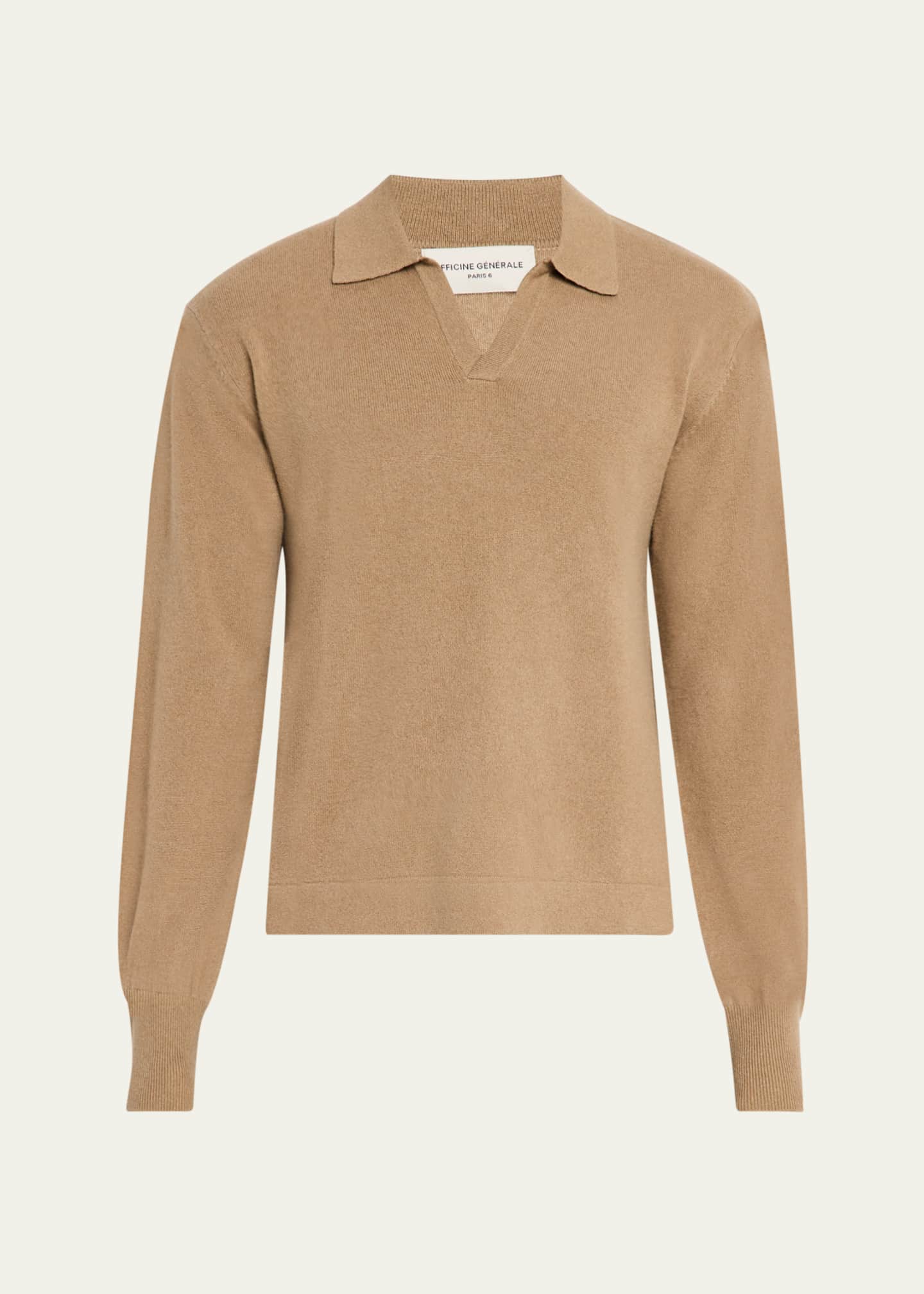 Men's Simone Cashmere Polo Sweater - Thumbnail 1