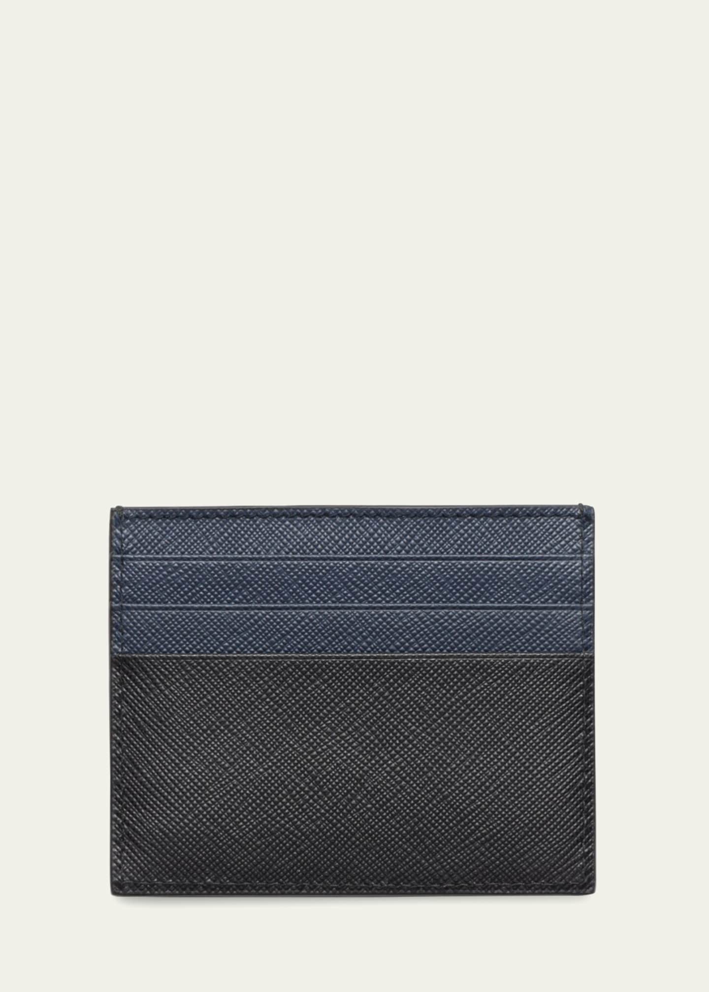 Prada Men's Saffiano Leather Card Holder Image 2 of 2