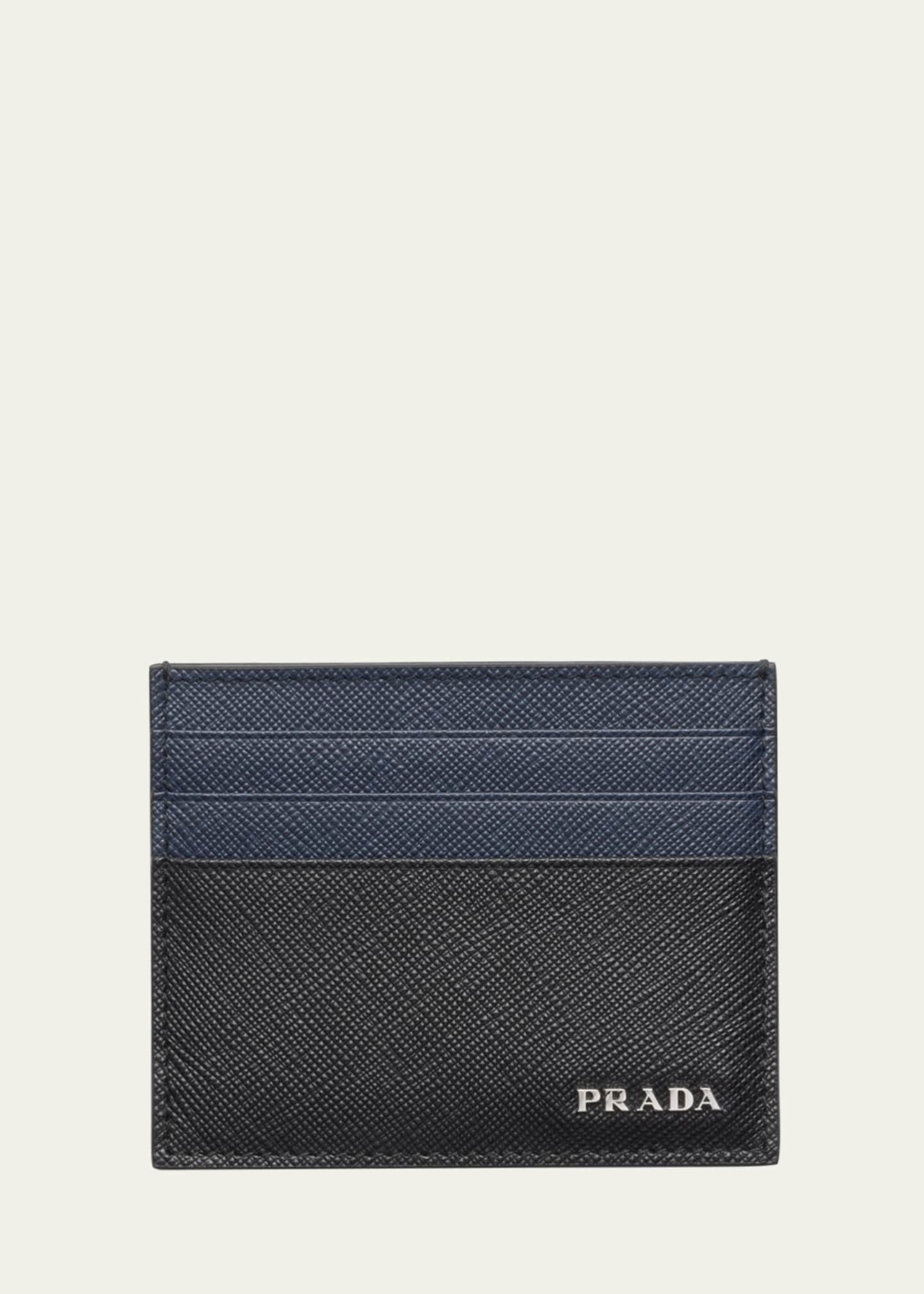 Prada Men's Saffiano Leather Card Holder Image 1 of 2