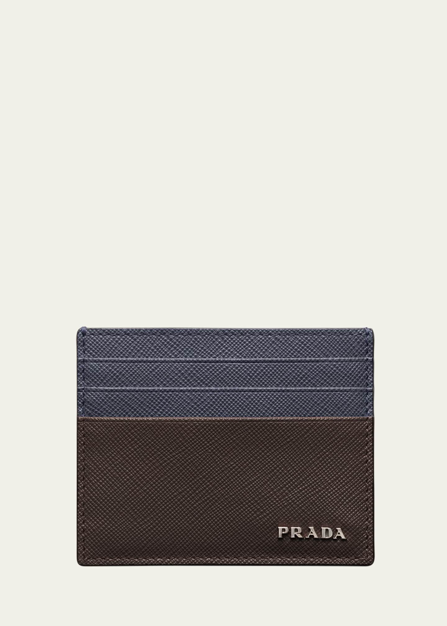 Prada Men's Saffiano Leather Card Holder Image 1 of 2