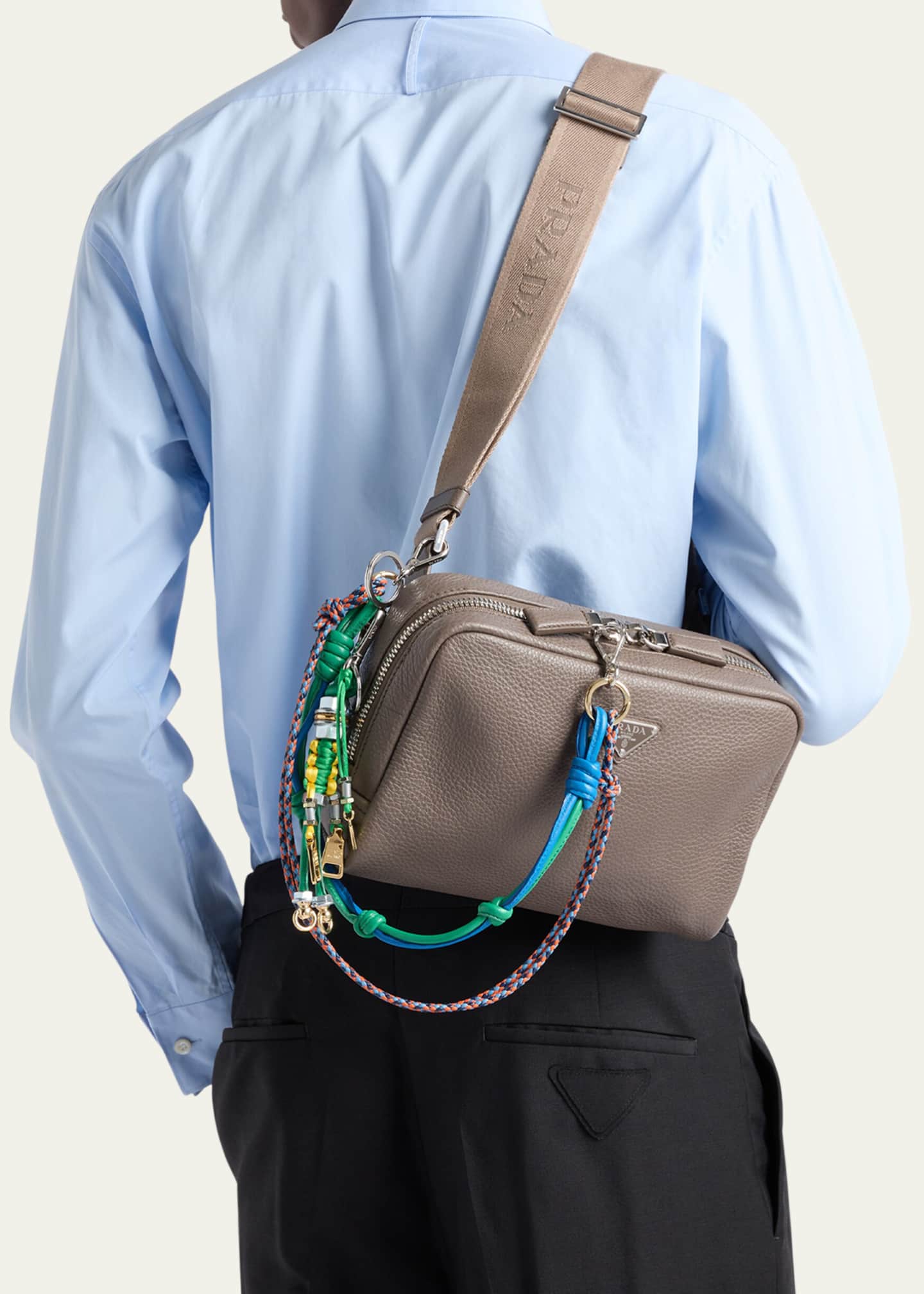 Prada Men s Vitello Daino Leather Belt Bag Bergdorf Goodman