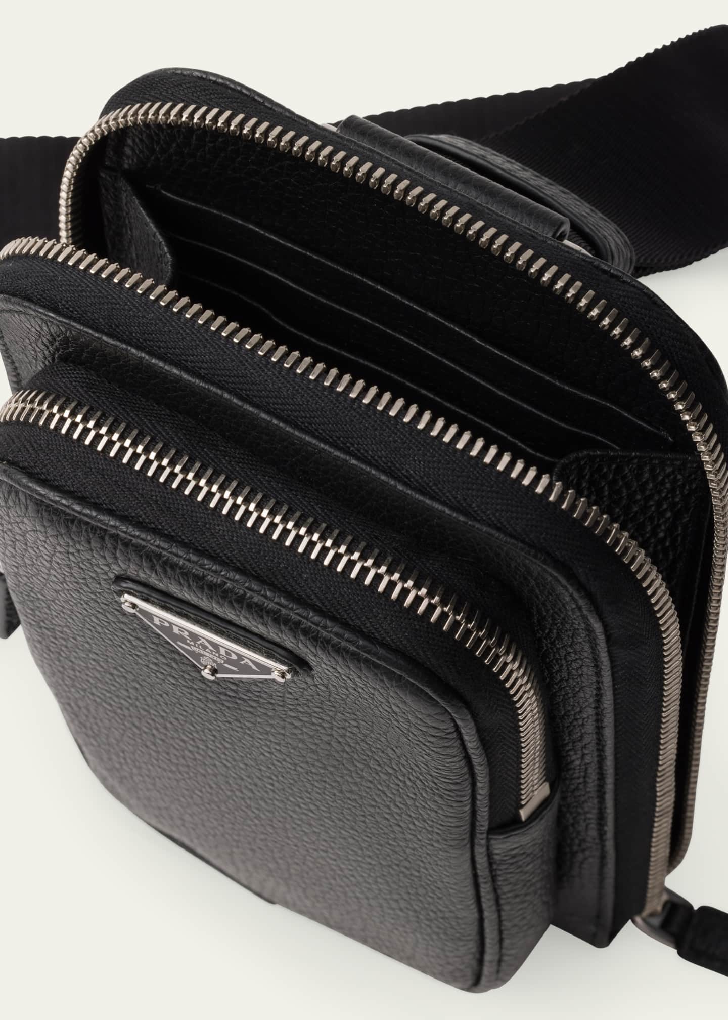 Prada Men's Vitello Daino Sling Bag Image 4 of 5