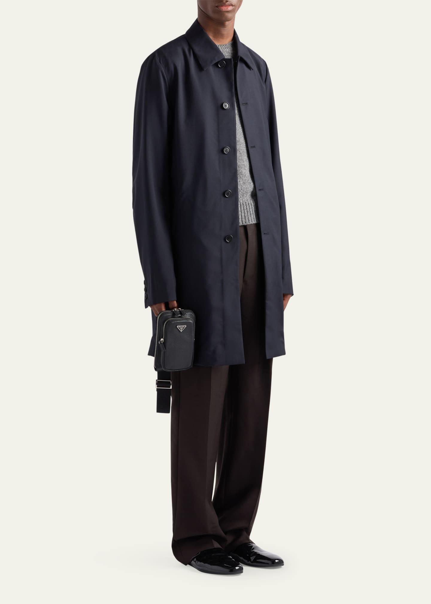 Prada Men's Vitello Daino Sling Bag Image 5 of 5