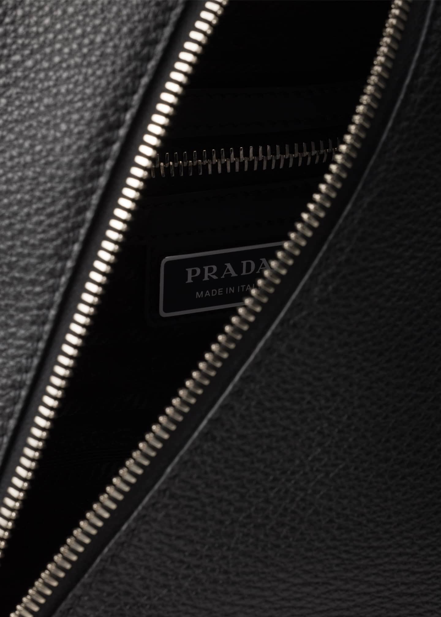 Prada Men's Vitello Daino Leather Sling Backpack Image 4 of 4
