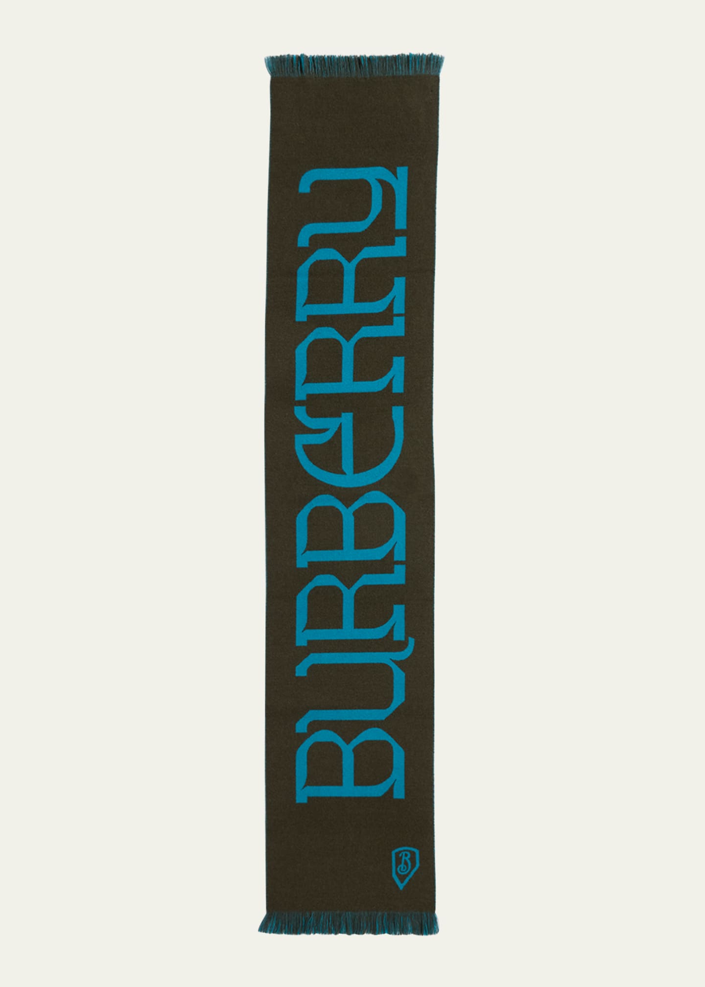 Burberry Men's Wool Logo Scarf Image 5 of 5