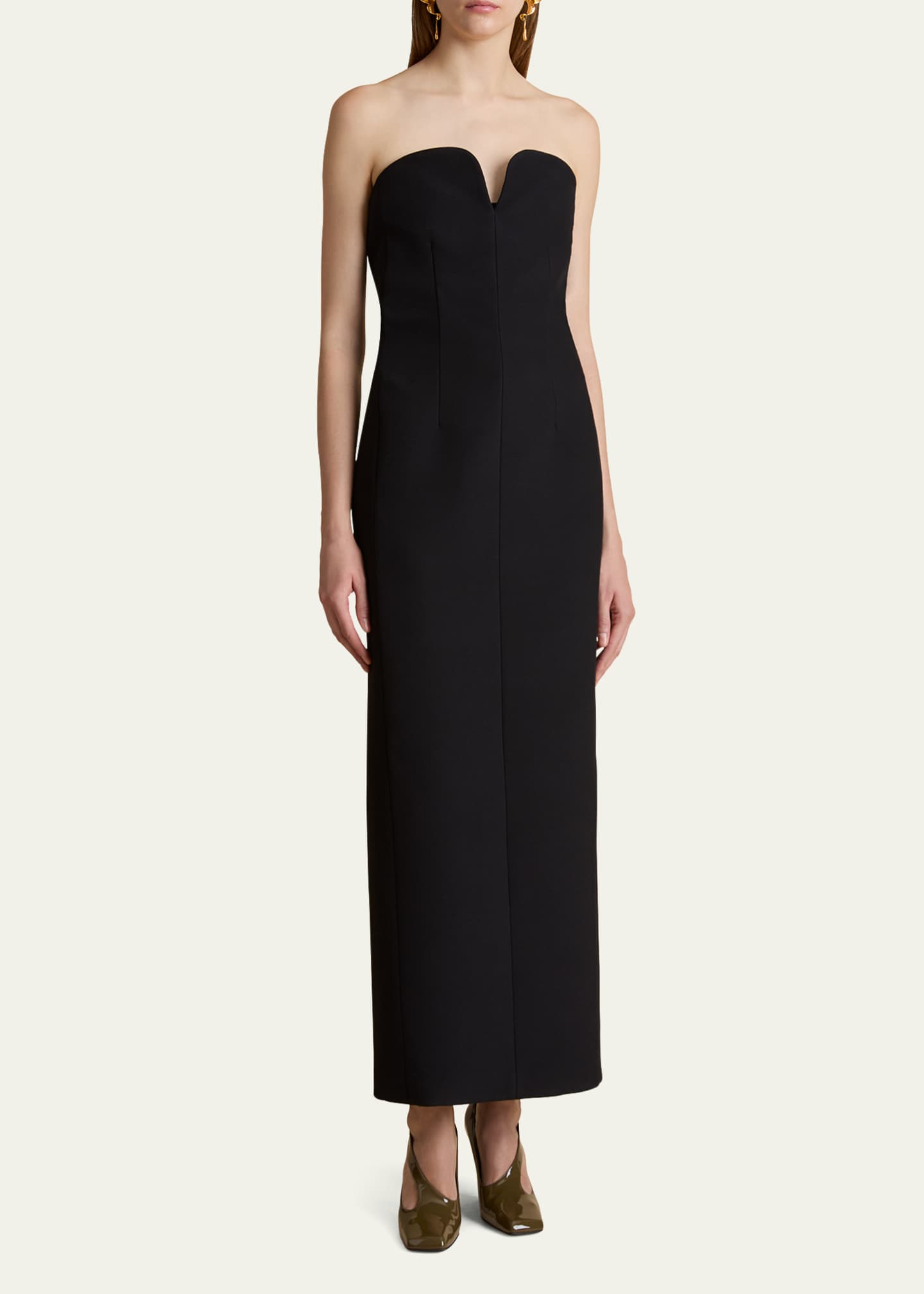 Khaite Yao Strapless Column Maxi Dress Image 4 of 5