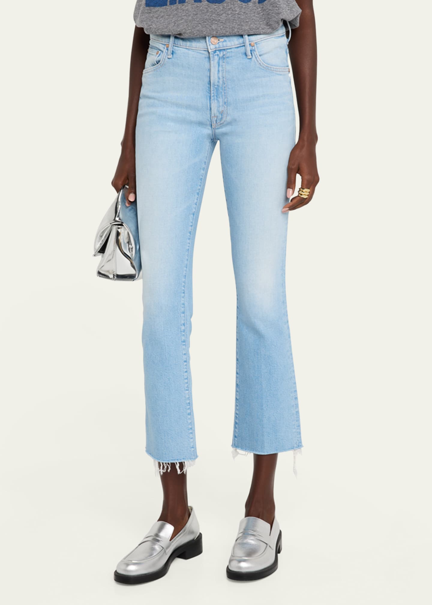 MOTHER The Insider Ankle Fray Jeans Image 4 of 5