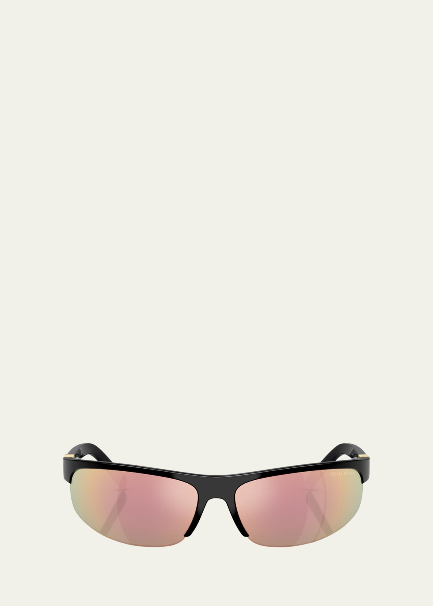 Miu Miu A02S Semi Rimless Oval Plastic Sunglasses Bergdorf Goodman