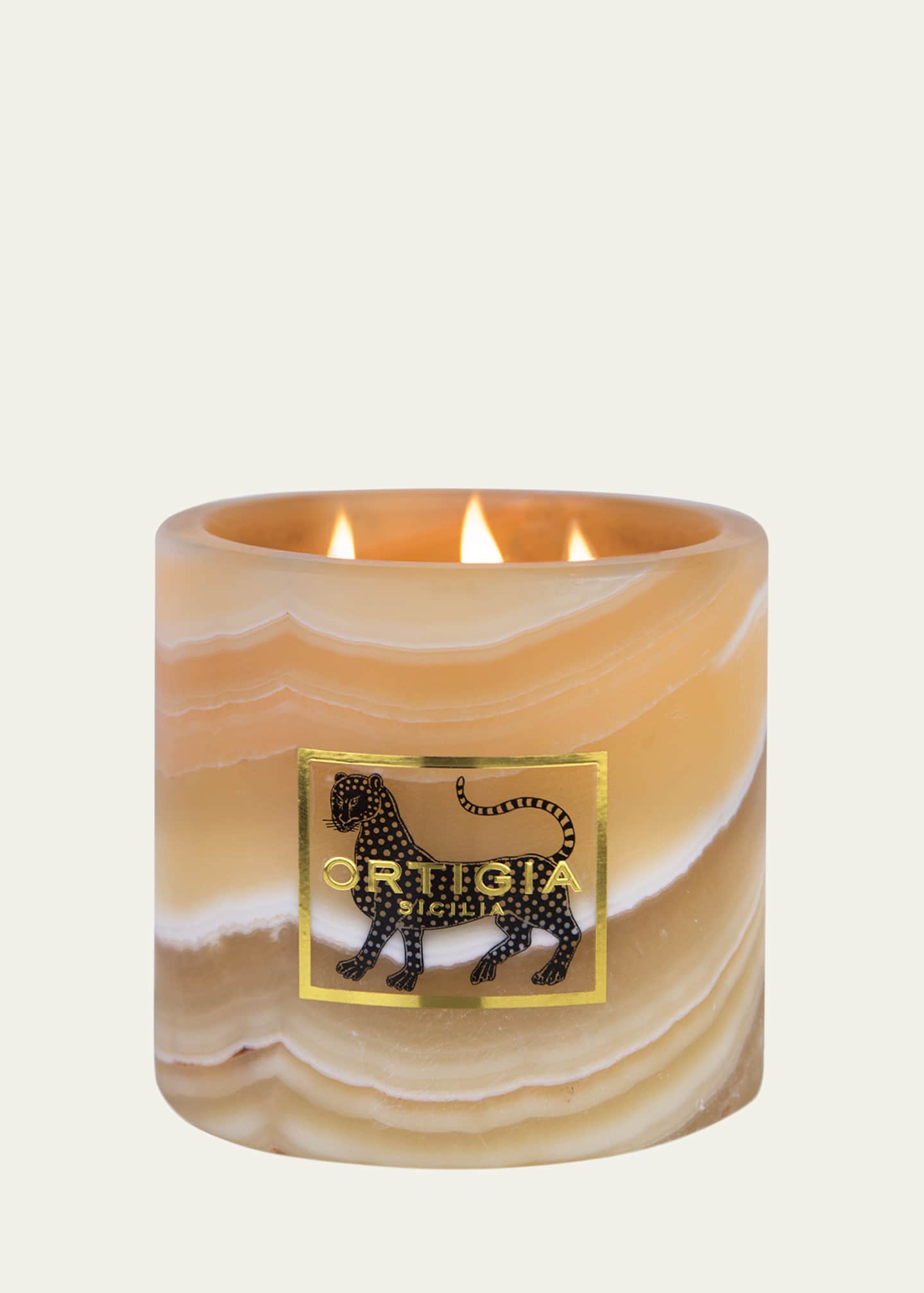 Ortigia Ambra Nera Alabaster Candle, 8.8 oz. Image 2 of 2