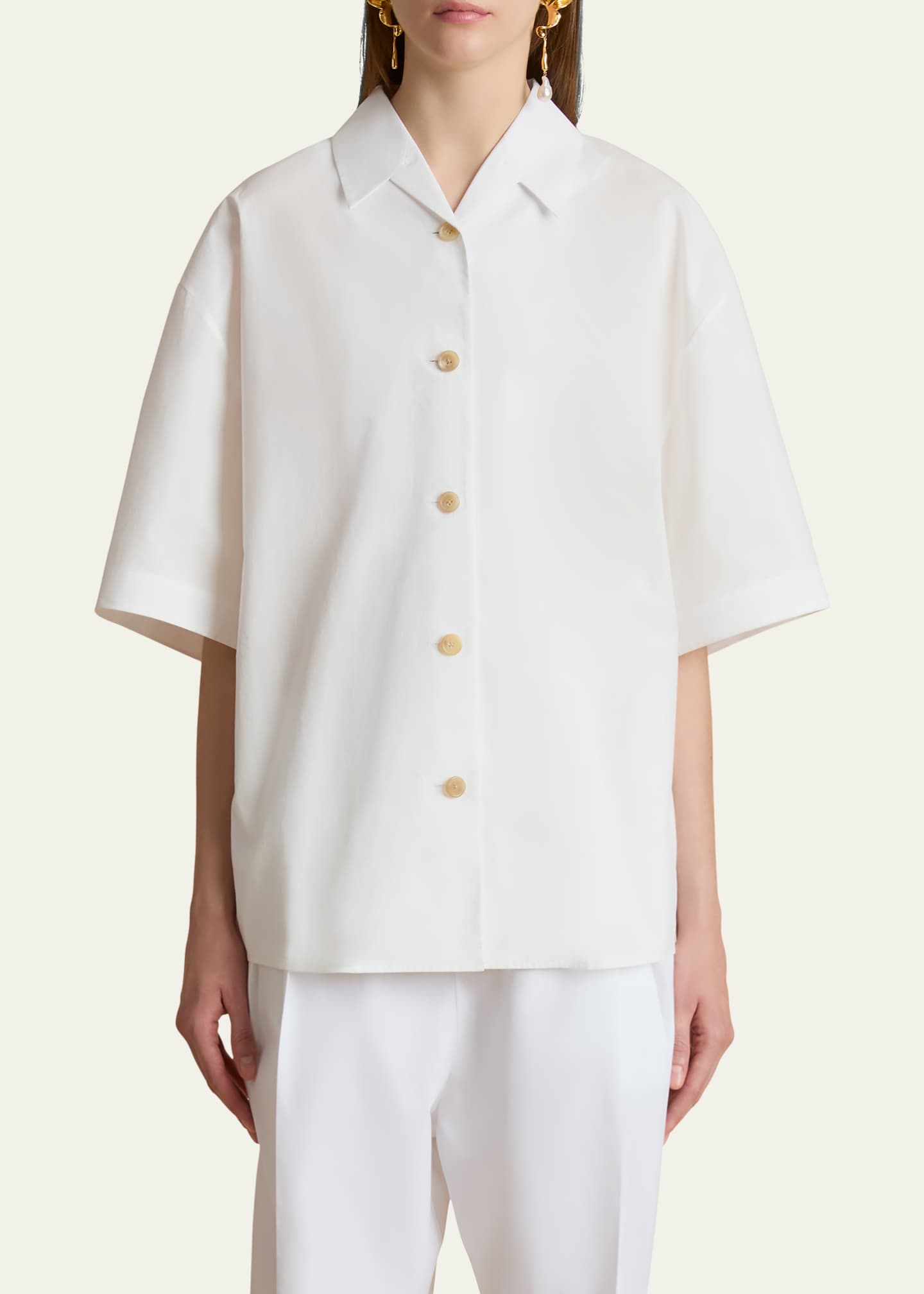 Khaite Owen Oversized Button Down Top Image 4 of 5