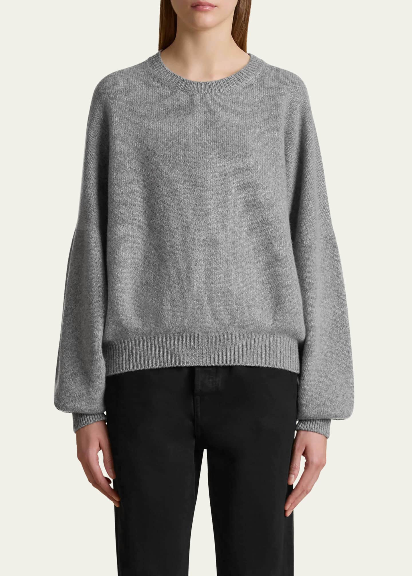 Khaite Margaux Cashmere Crewneck Sweater Image 4 of 5