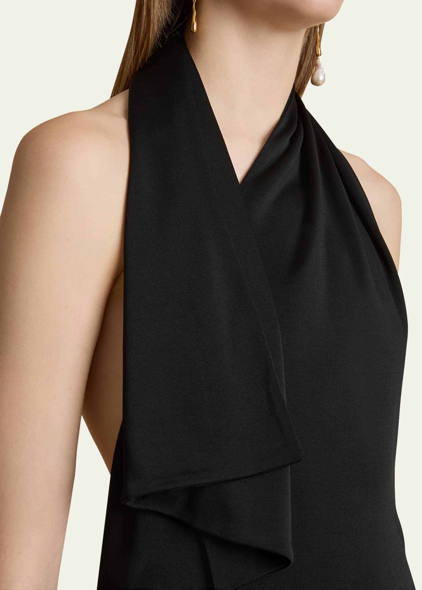 Khaite Roza Long Halter Backless Dress Image 5 of 5