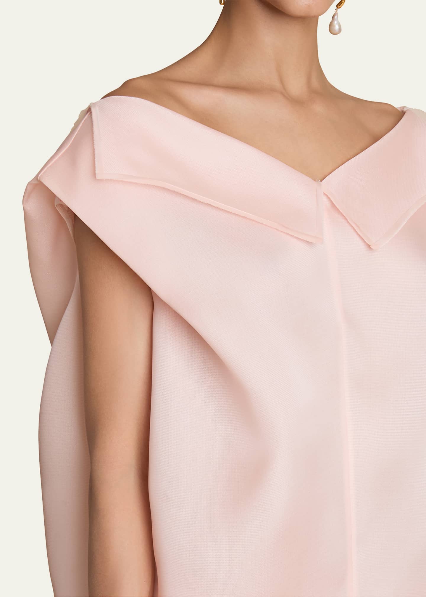 Khaite Selly Collared V-Neck Silk Top Image 5 of 5