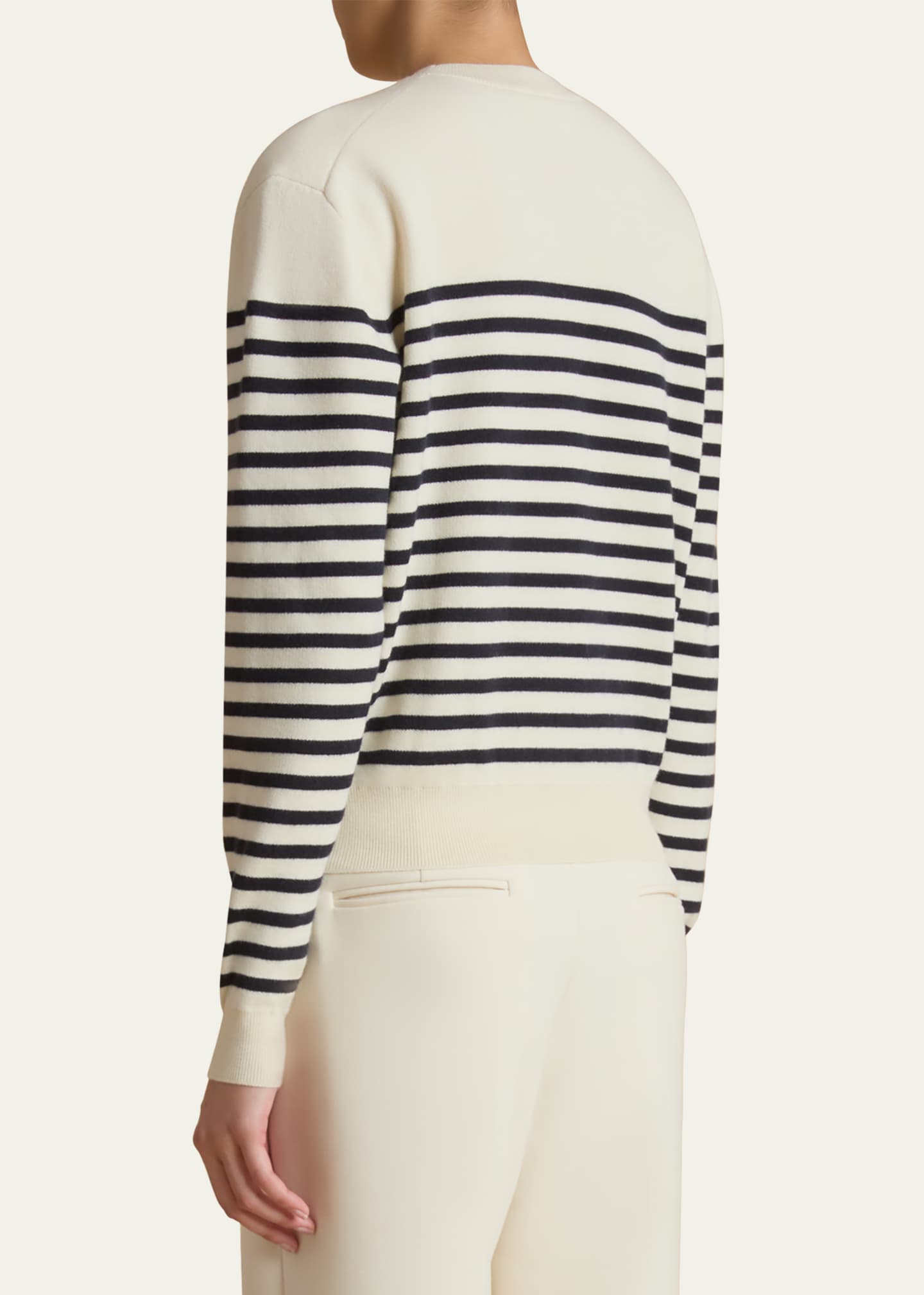 Khaite Viola Striped Cashmere Sweater Image 3 of 5