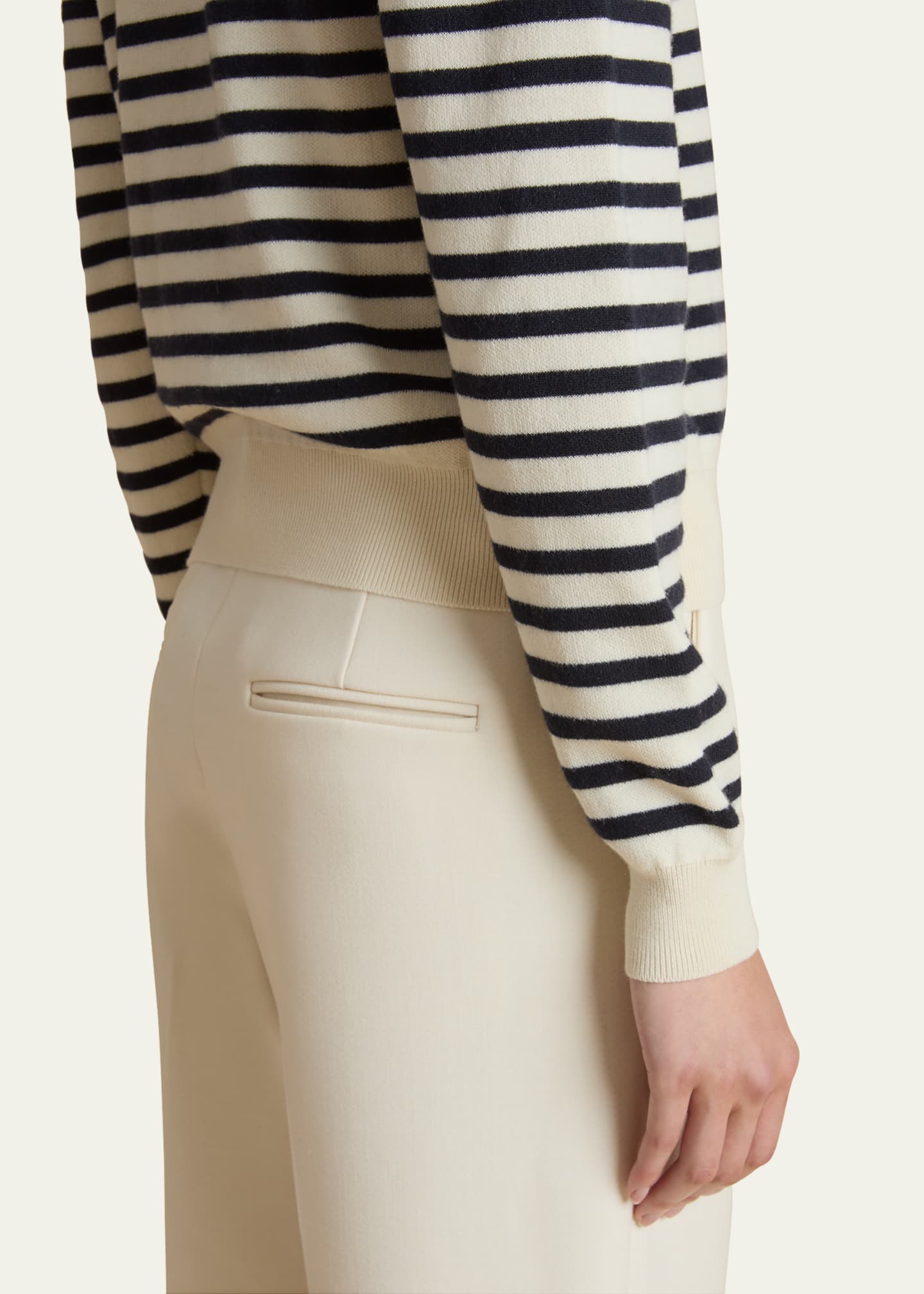 Khaite Viola Striped Cashmere Sweater Image 5 of 5