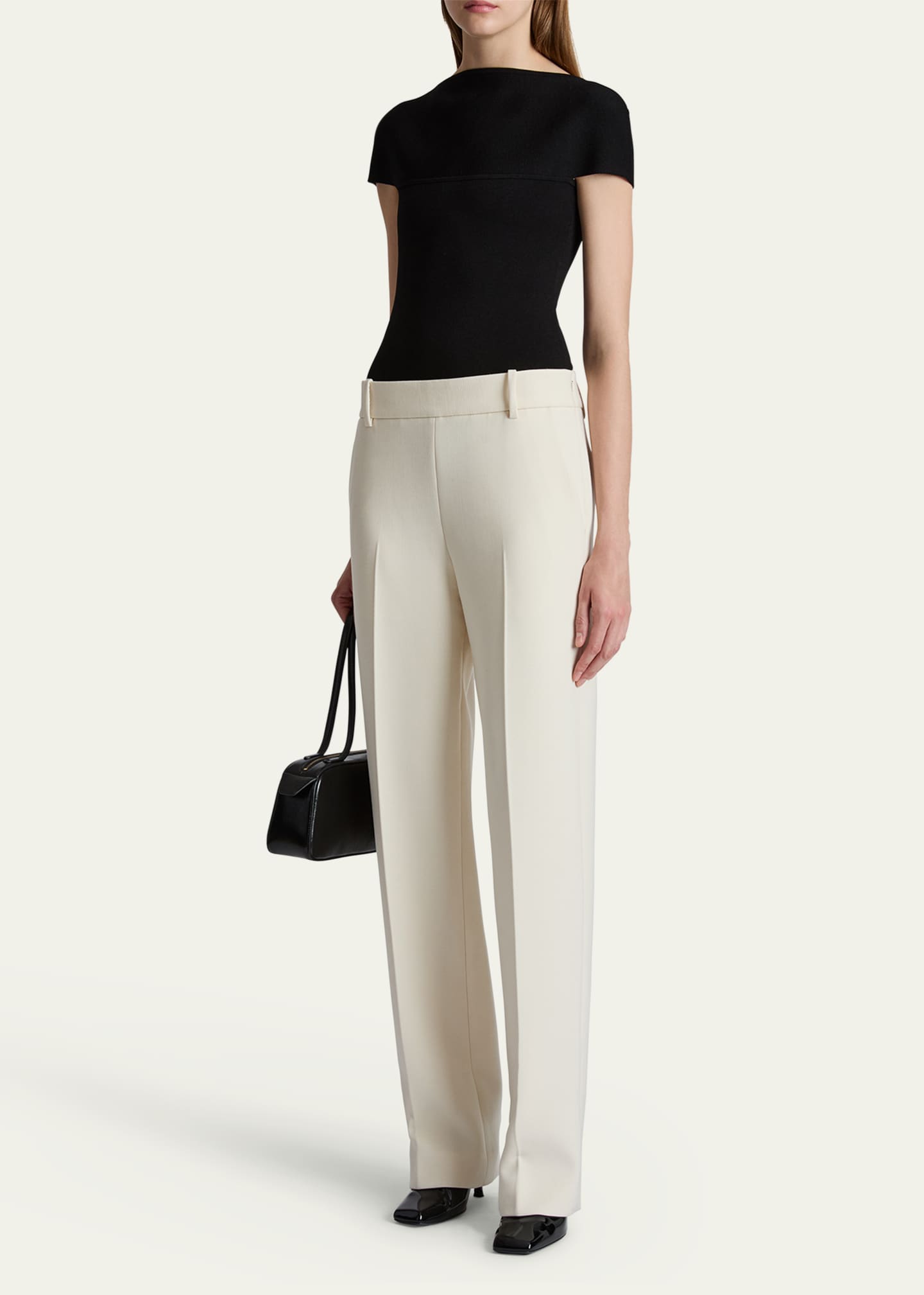 Khaite Cambie Straight-Leg Crepe Pants Image 2 of 5