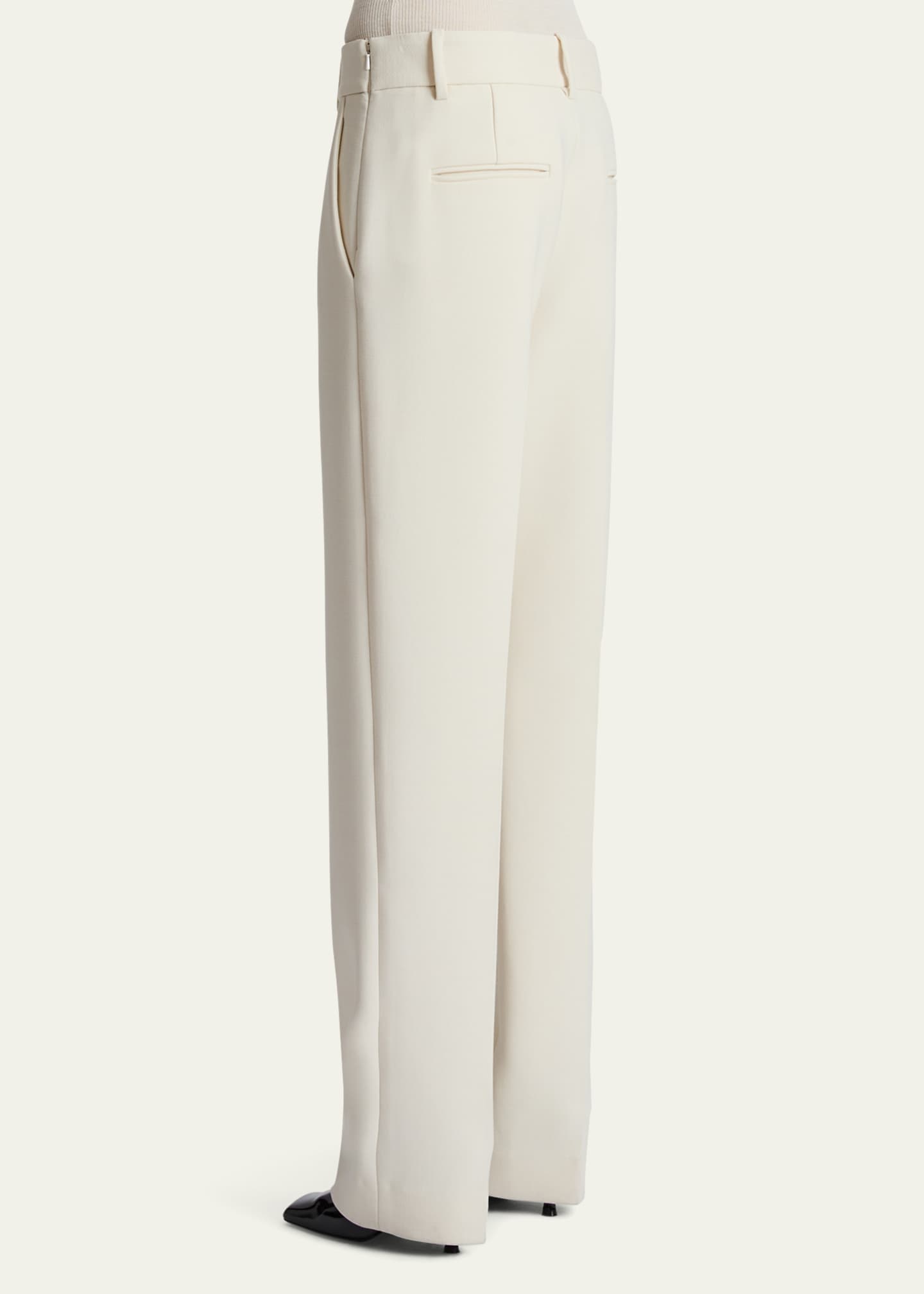 Khaite Cambie Straight-Leg Crepe Pants Image 3 of 5
