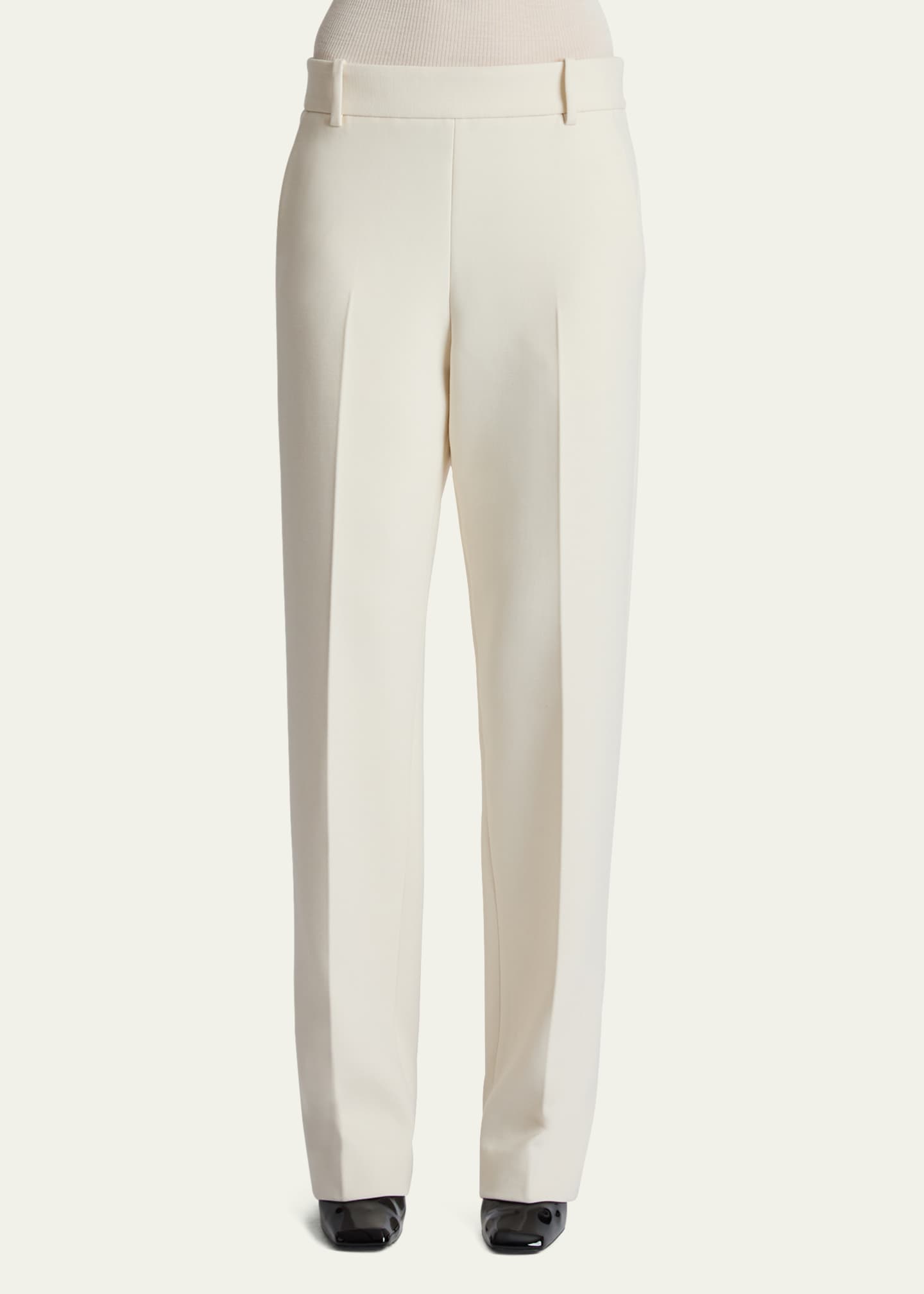 Khaite Cambie Straight-Leg Crepe Pants Image 4 of 5