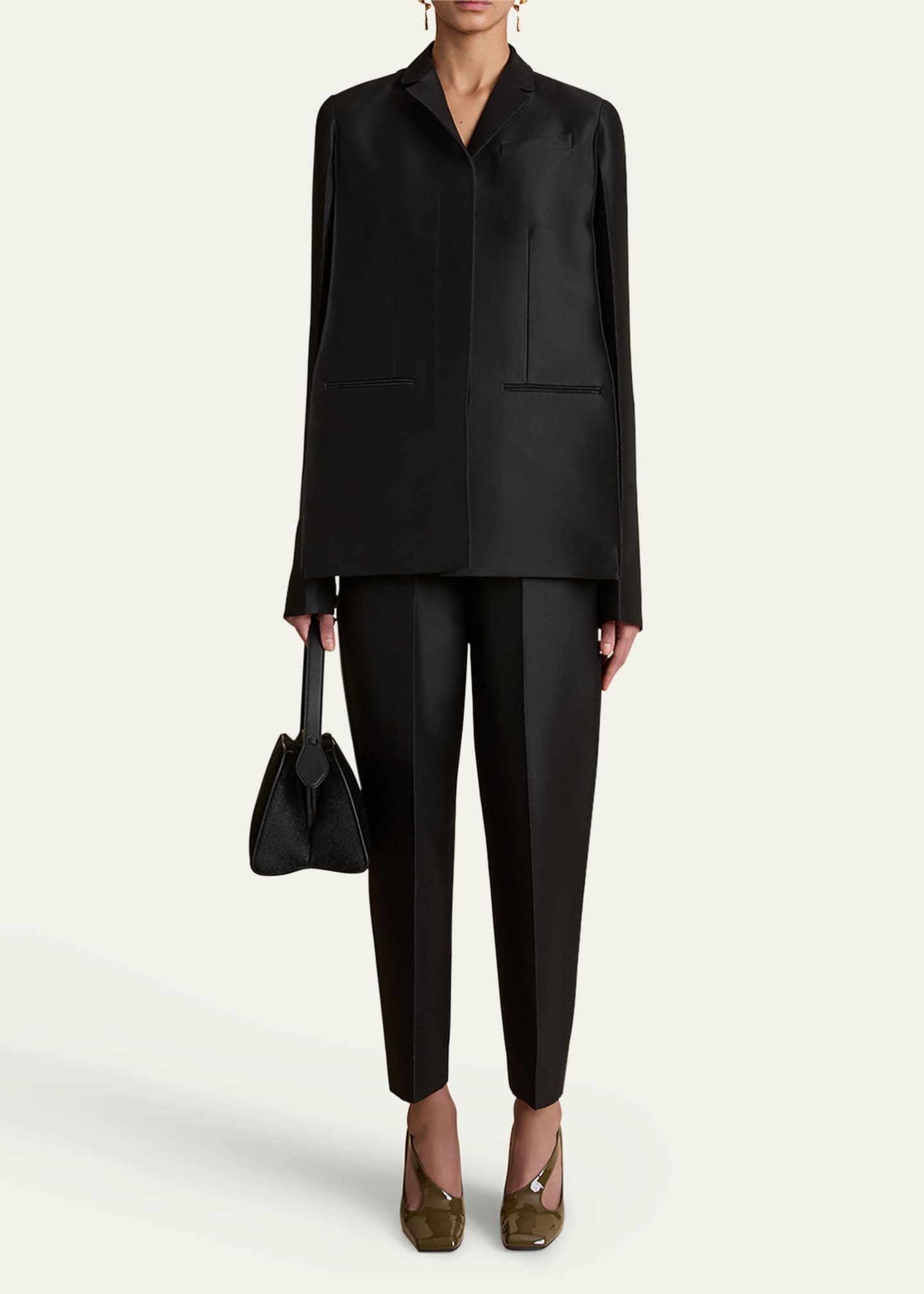 Khaite Cam Straight-Leg Ankle Pants Image 2 of 5