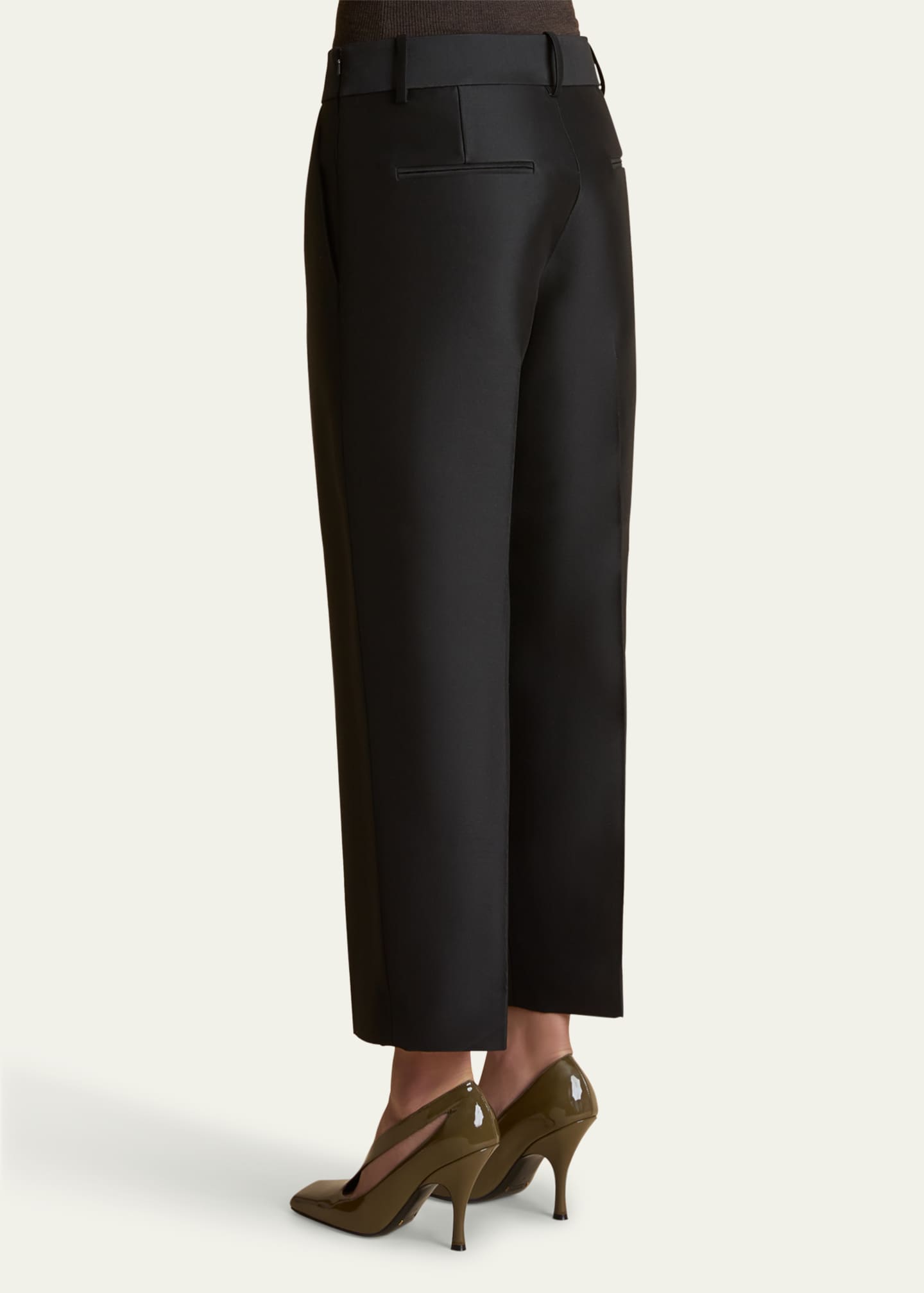 Khaite Cam Straight-Leg Ankle Pants Image 3 of 5