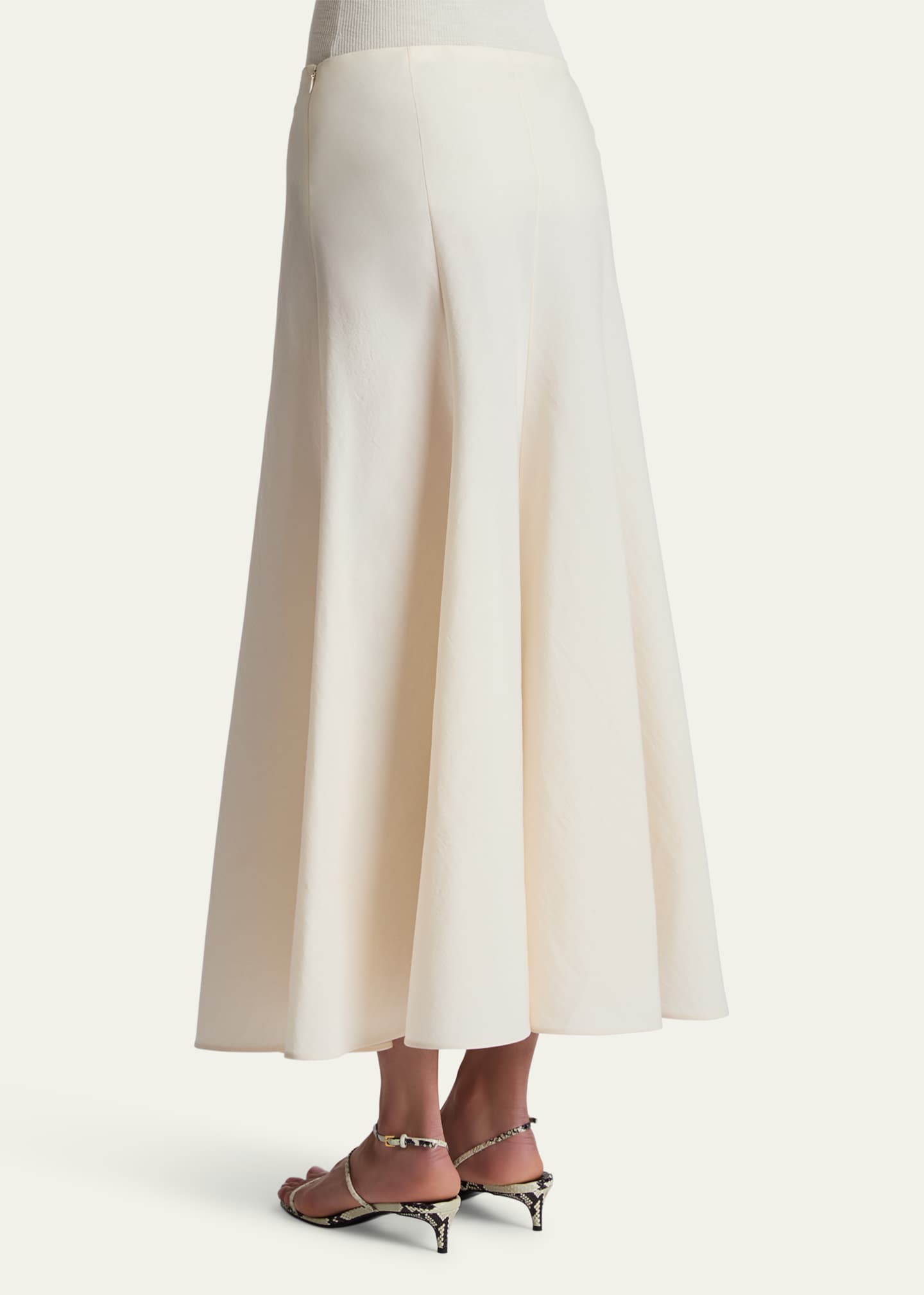Khaite Lenno Paneled Midi Trumpet Skirt Image 3 of 5