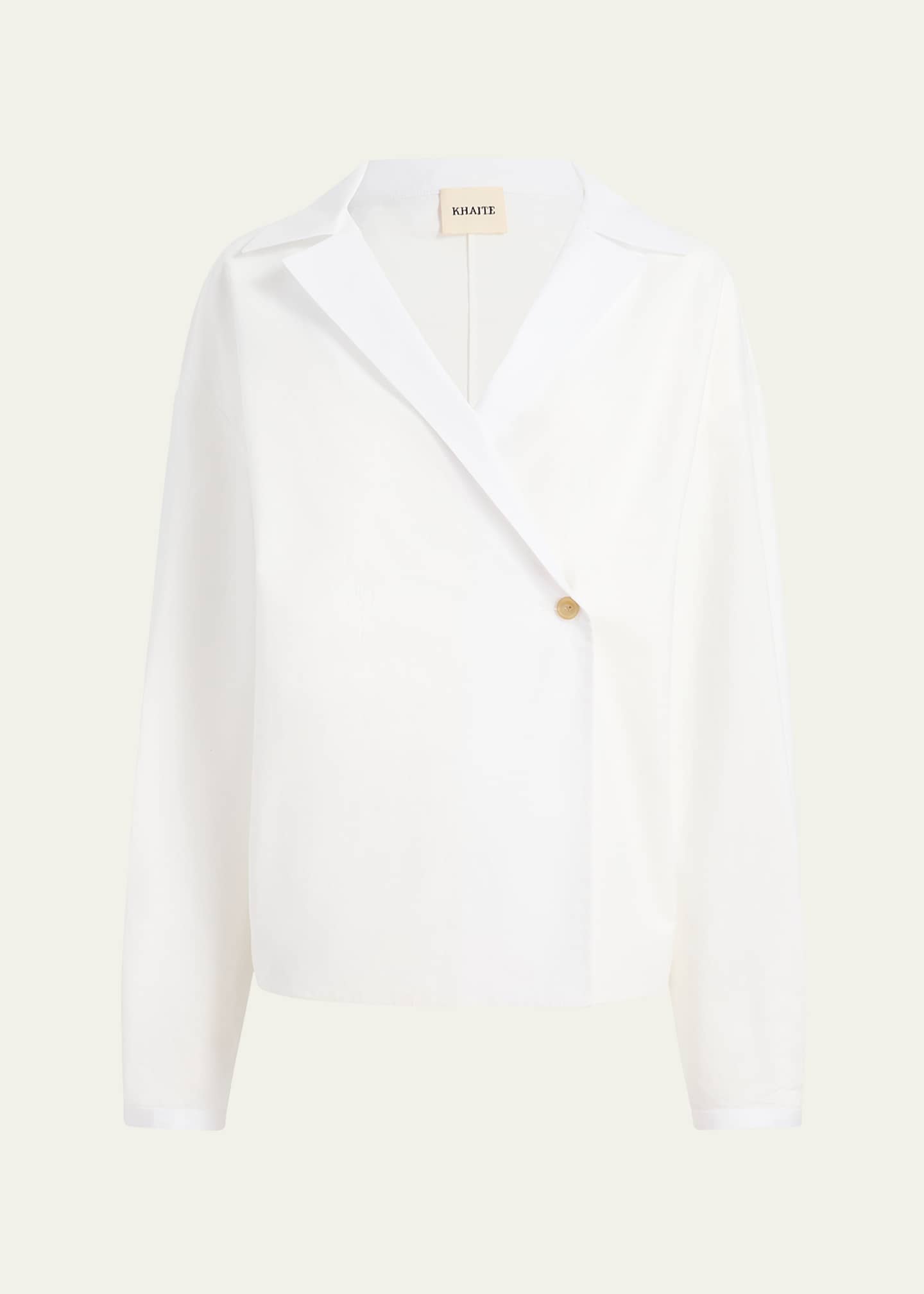 Khaite Ashton Double-Breasted Cotton Top