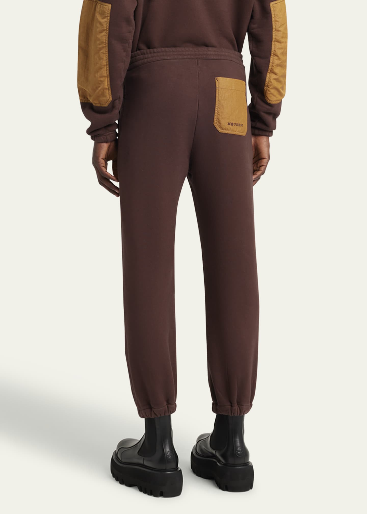 McQueen Men's Contrast-Patch Jogger Pants Image 3 of 5