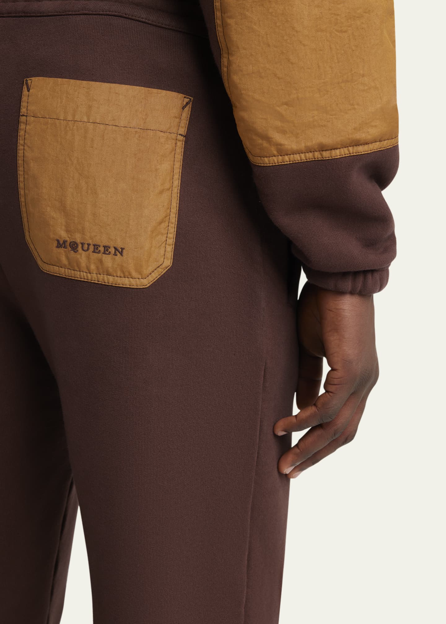 McQueen Men's Contrast-Patch Jogger Pants Image 5 of 5
